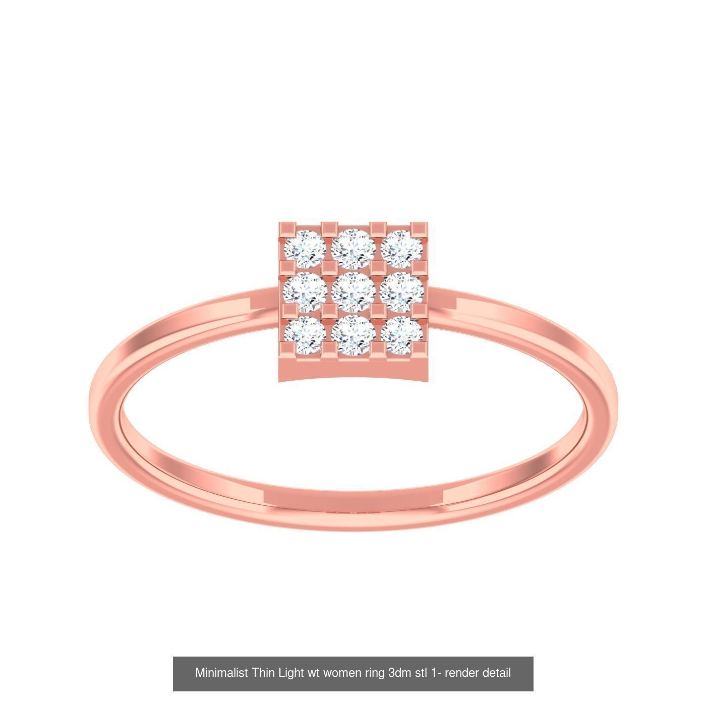 99 Minimalist Thin Light wt women ring 3dm stl 1- render detail 3D Model Collection_59