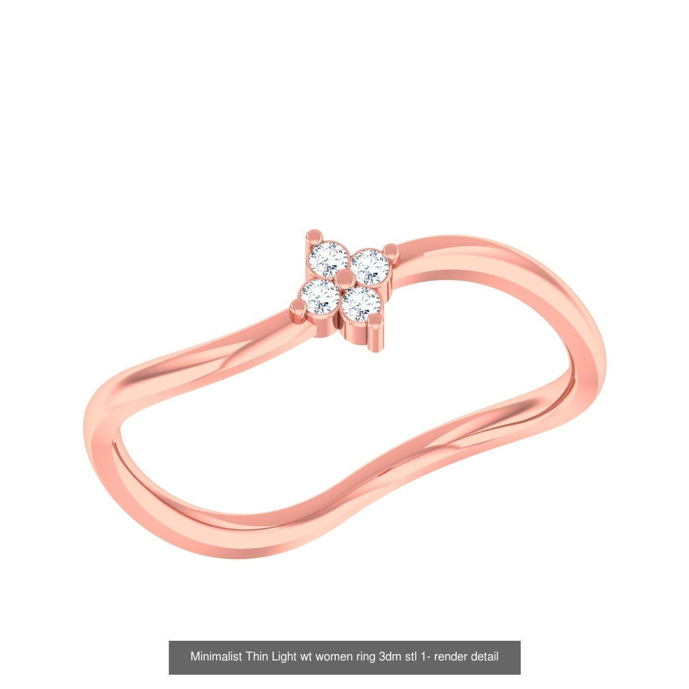 99 Minimalist Thin Light wt women ring 3dm stl 1- render detail 3D Model Collection_63