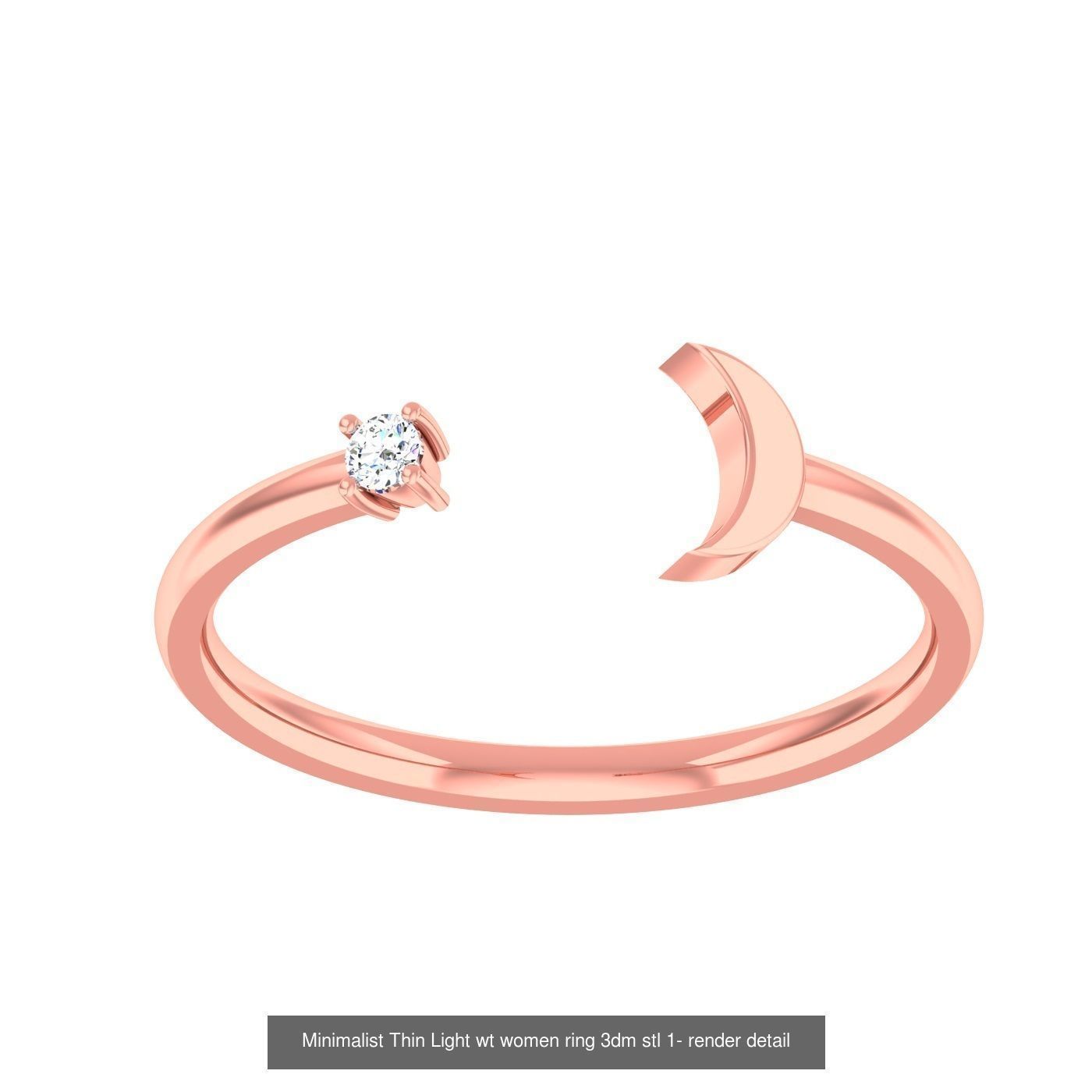99 Minimalist Thin Light wt women ring 3dm stl 1- render detail 3D Model Collection_66