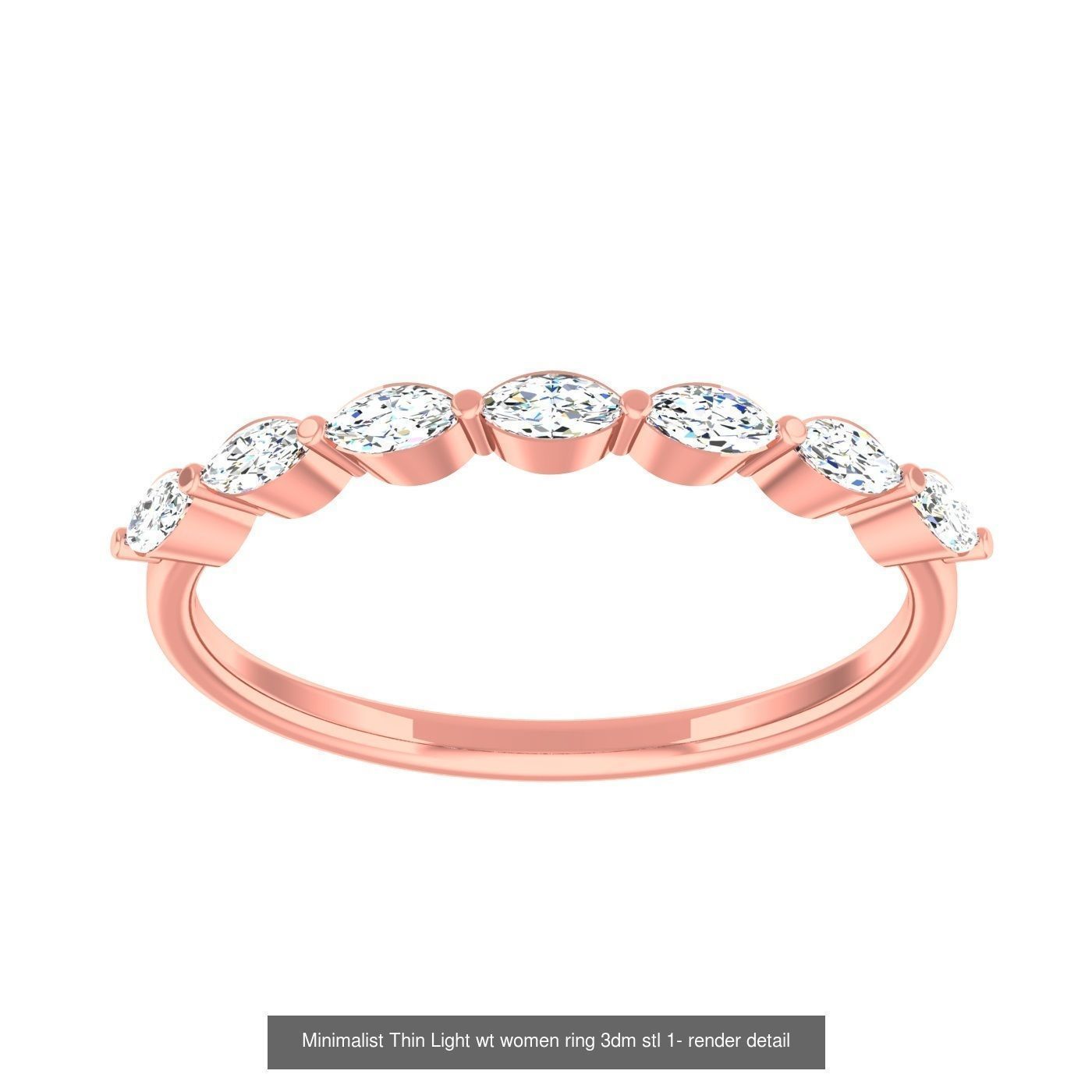 99 Minimalist Thin Light wt women ring 3dm stl 1- render detail 3D Model Collection_97