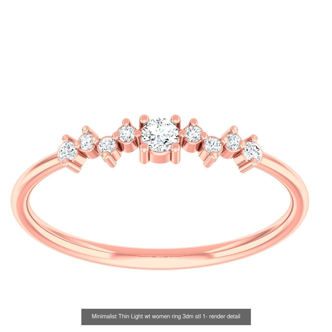 99 Minimalist Thin Light wt women ring 3dm stl 1- render detail 3D Model Collection_103