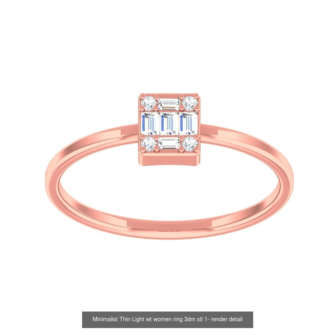 99 Minimalist Thin Light wt women ring 3dm stl 1- render detail 3D Model Collection_93