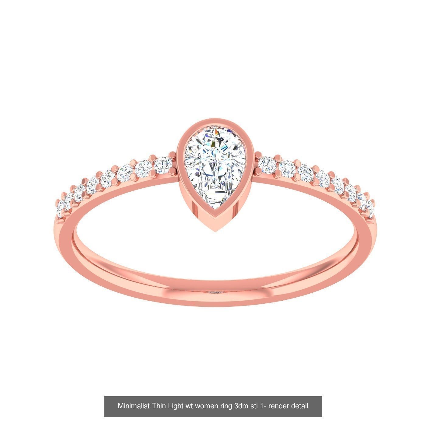 99 Minimalist Thin Light wt women ring 3dm stl 1- render detail 3D Model Collection_12