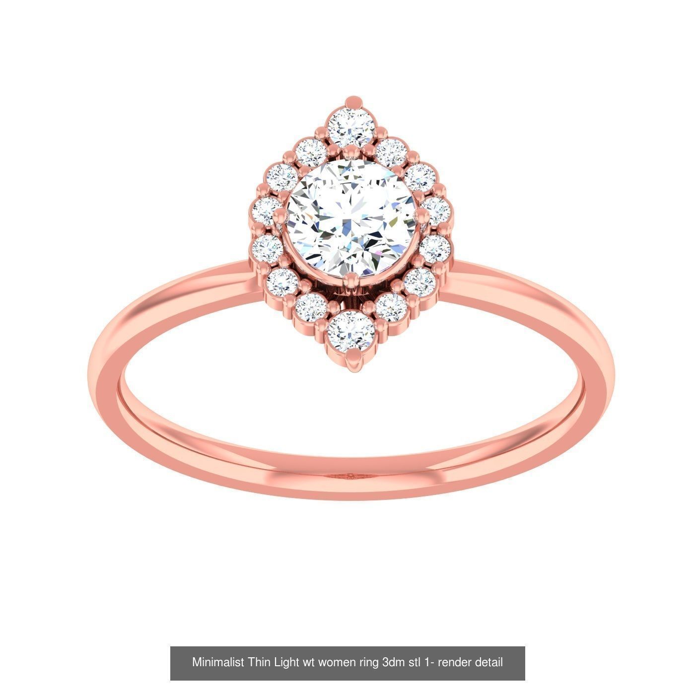 99 Minimalist Thin Light wt women ring 3dm stl 1- render detail 3D Model Collection_17