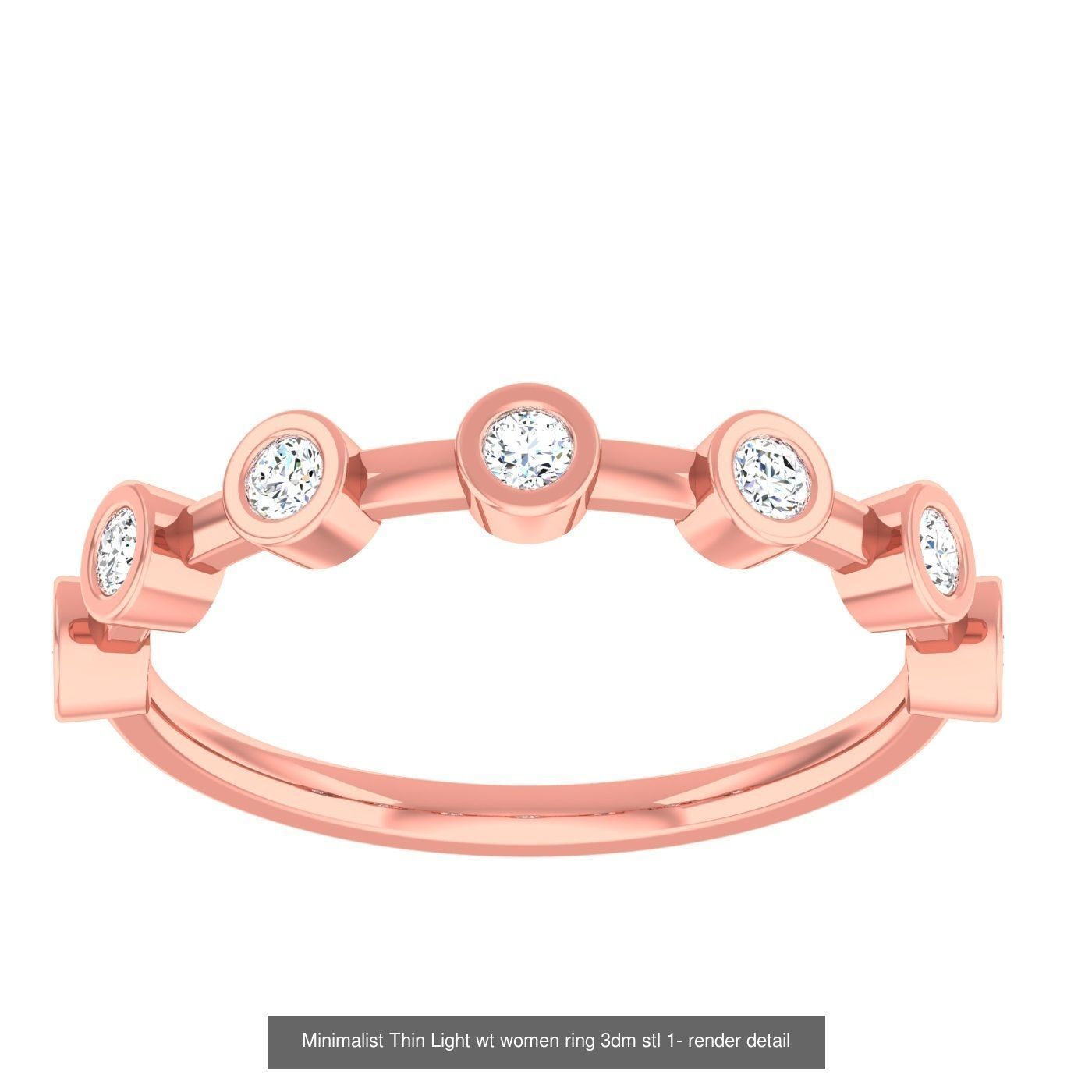 99 Minimalist Thin Light wt women ring 3dm stl 1- render detail 3D Model Collection_55