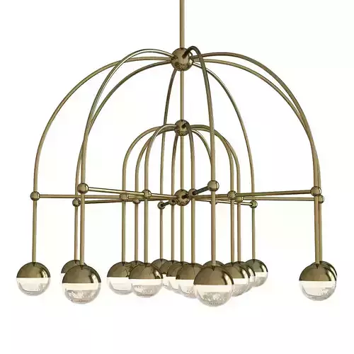 Boca LED Large Chandelier Low-poly 3D model