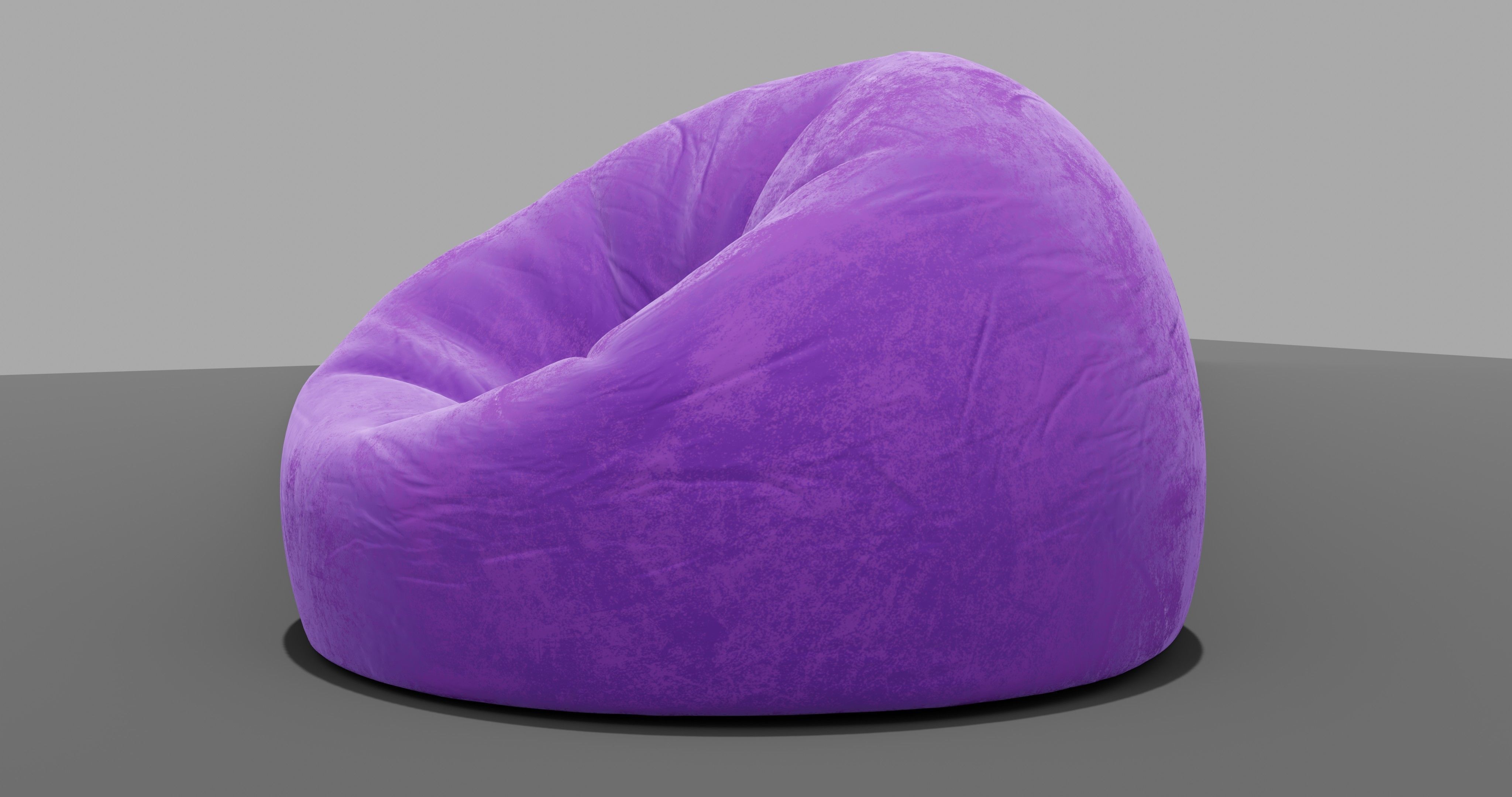 Beanbag bean bag chair 3D model_8