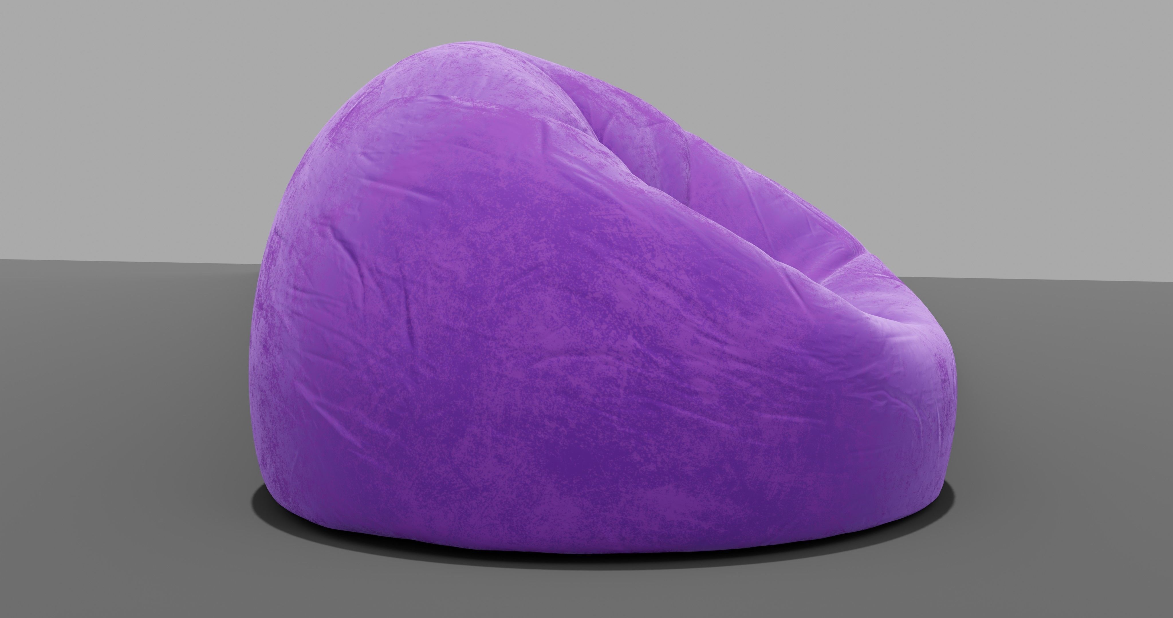 Beanbag bean bag chair 3D model_7