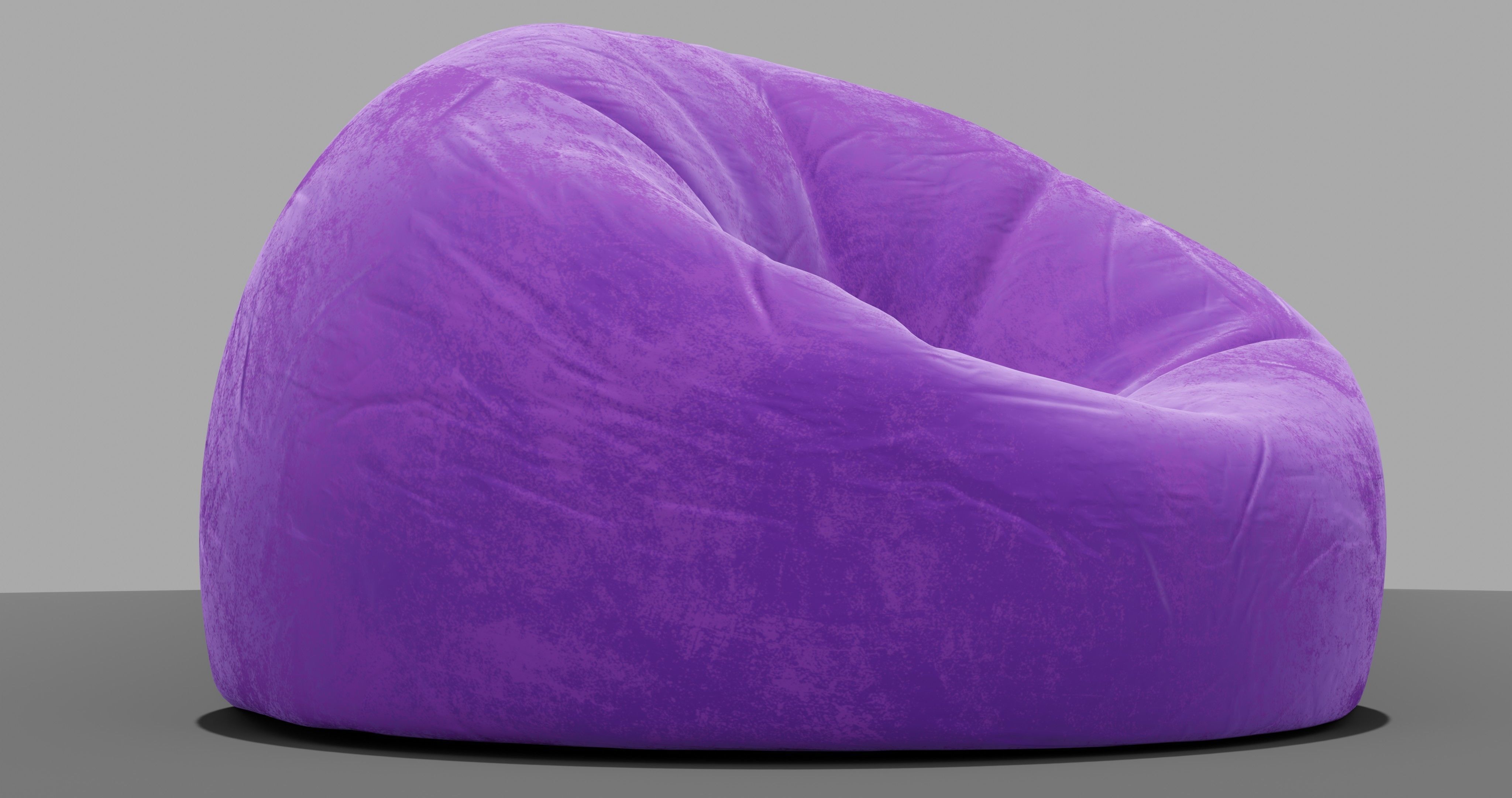 Beanbag bean bag chair 3D model_2