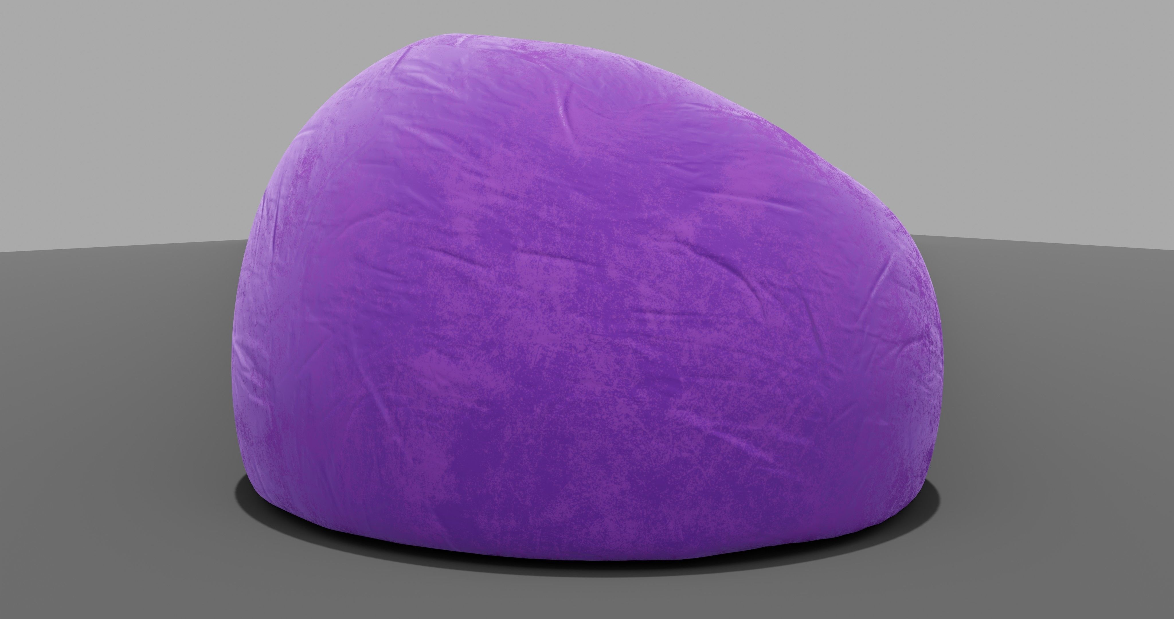 Beanbag bean bag chair 3D model_10