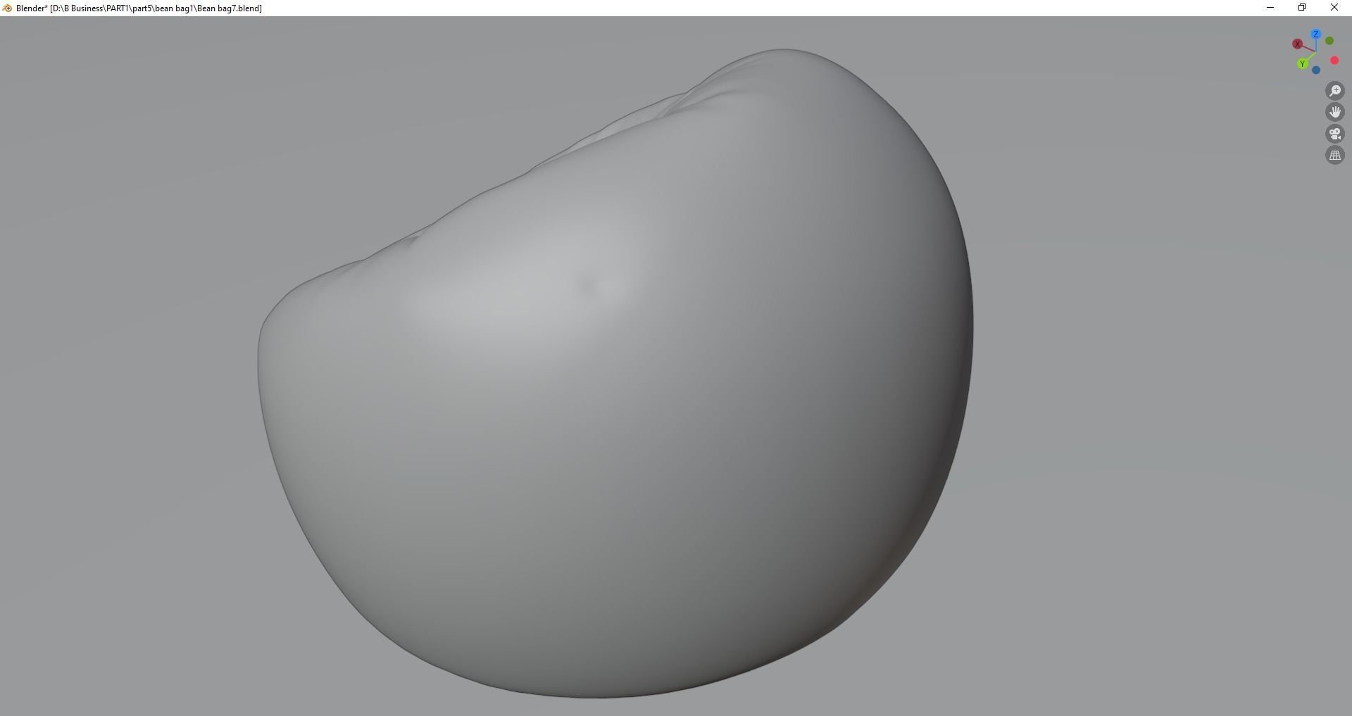 Beanbag bean bag chair 3D model_23