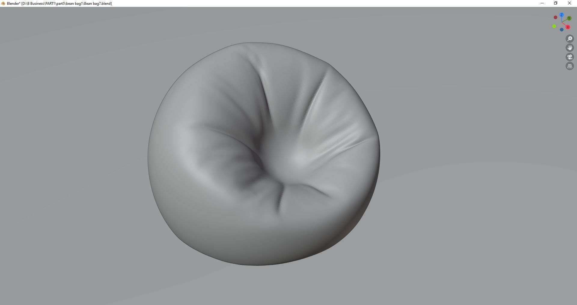 Beanbag bean bag chair 3D model_20