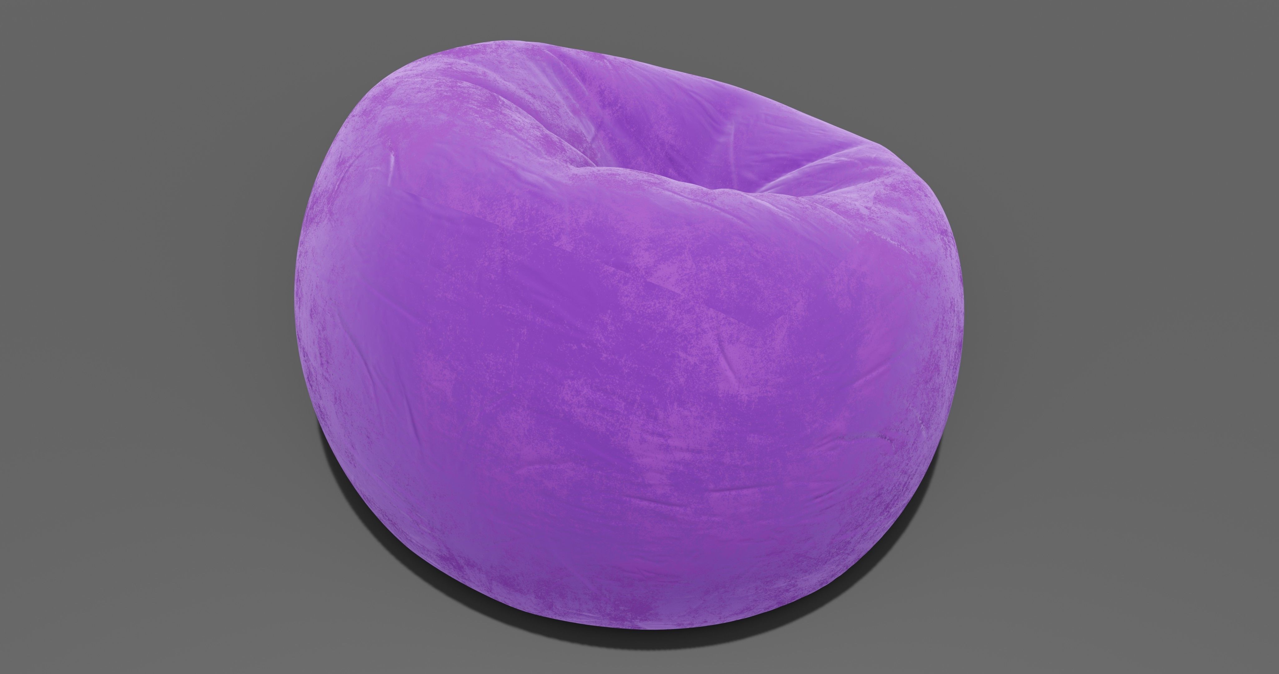 Beanbag bean bag chair 3D model_15