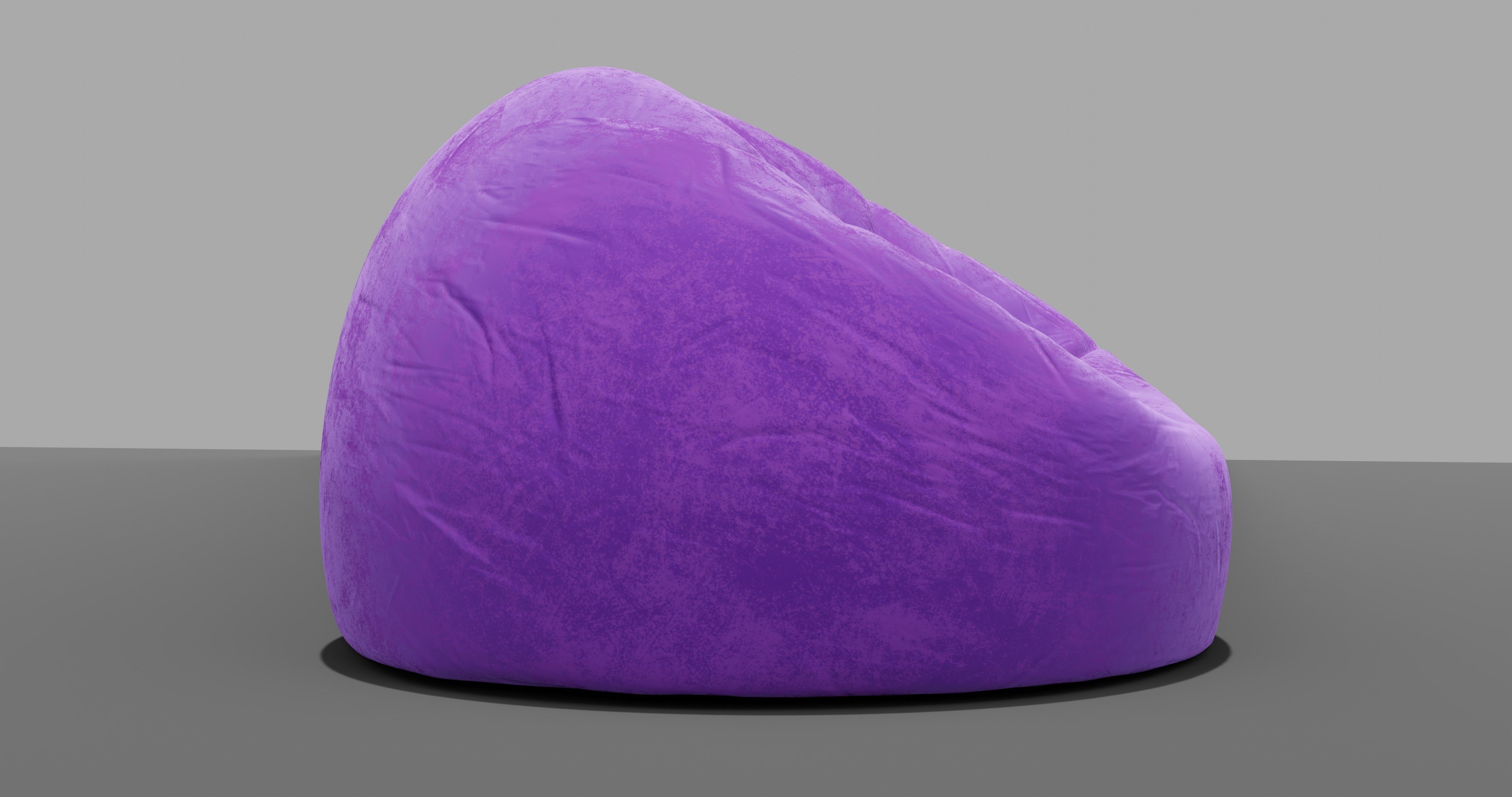 Beanbag bean bag chair 3D model_16