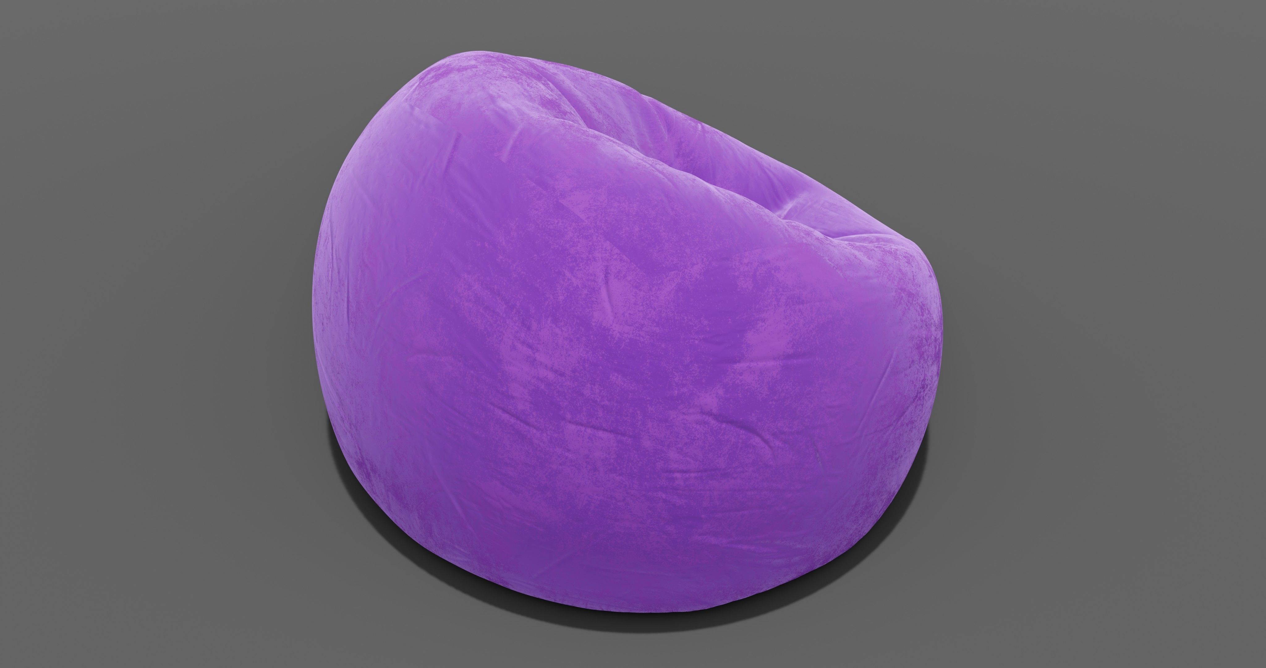 Beanbag bean bag chair 3D model_11