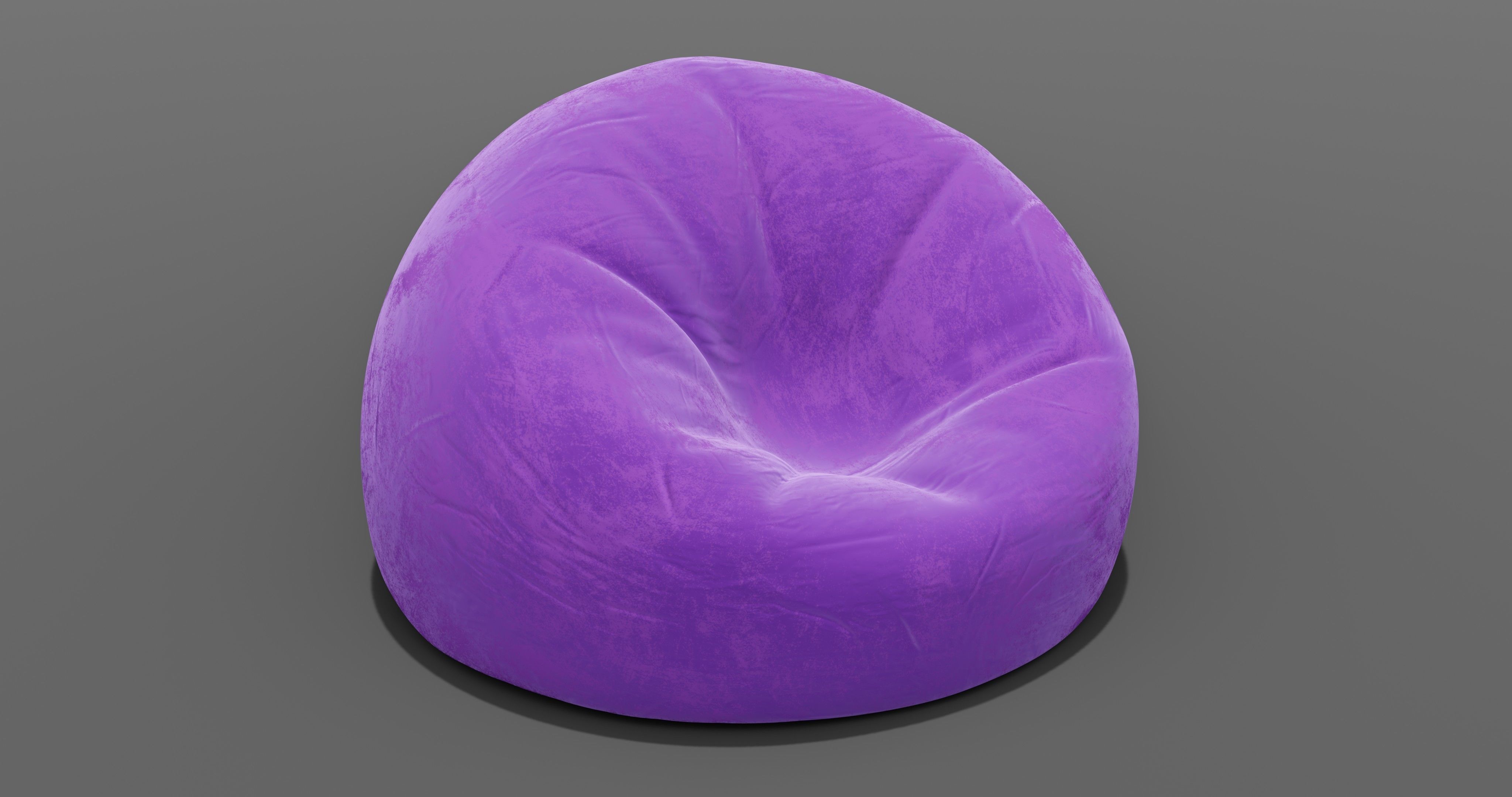 Beanbag bean bag chair 3D model_3