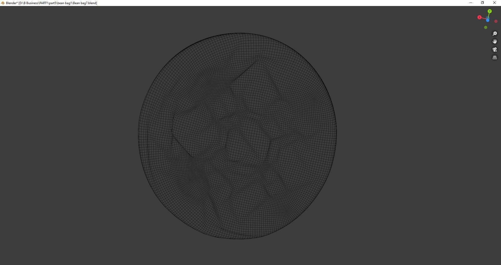 Beanbag bean bag chair 3D model_29