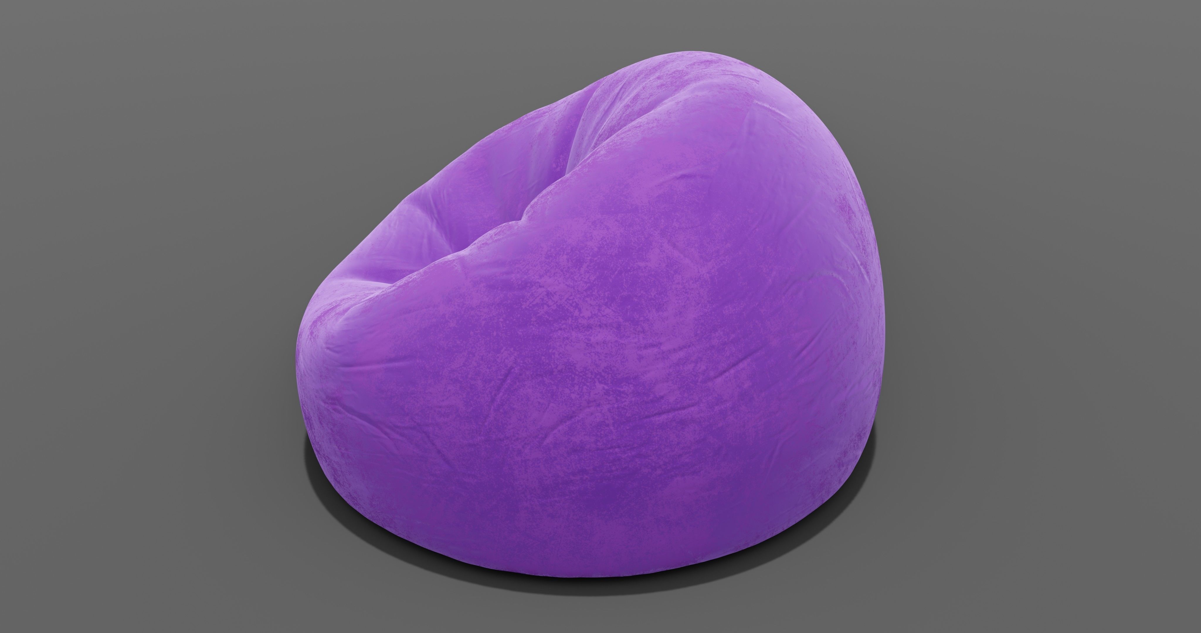 Beanbag bean bag chair 3D model_13