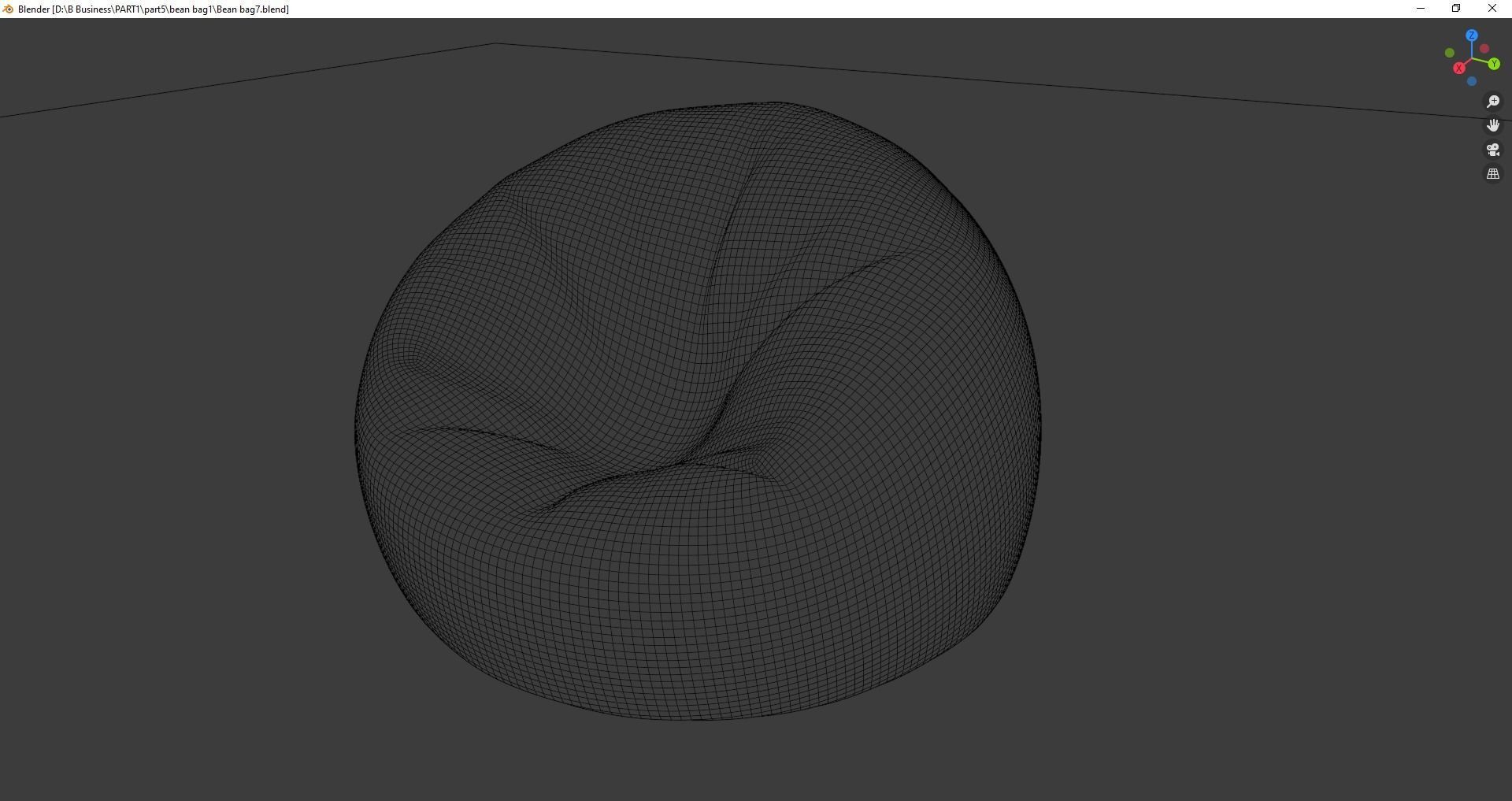 Beanbag bean bag chair 3D model_28