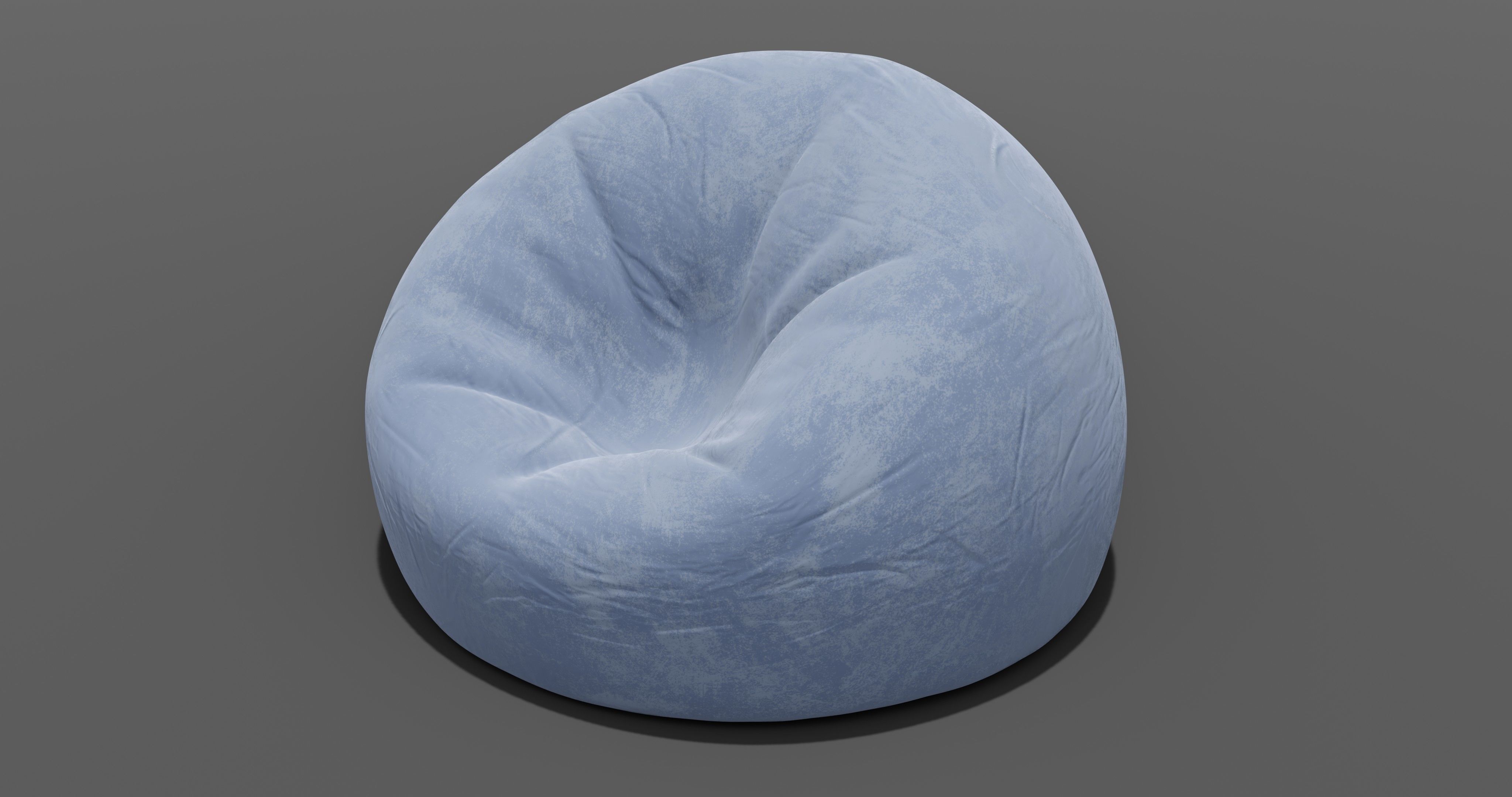 Beanbag bean bag chair 3D model_5