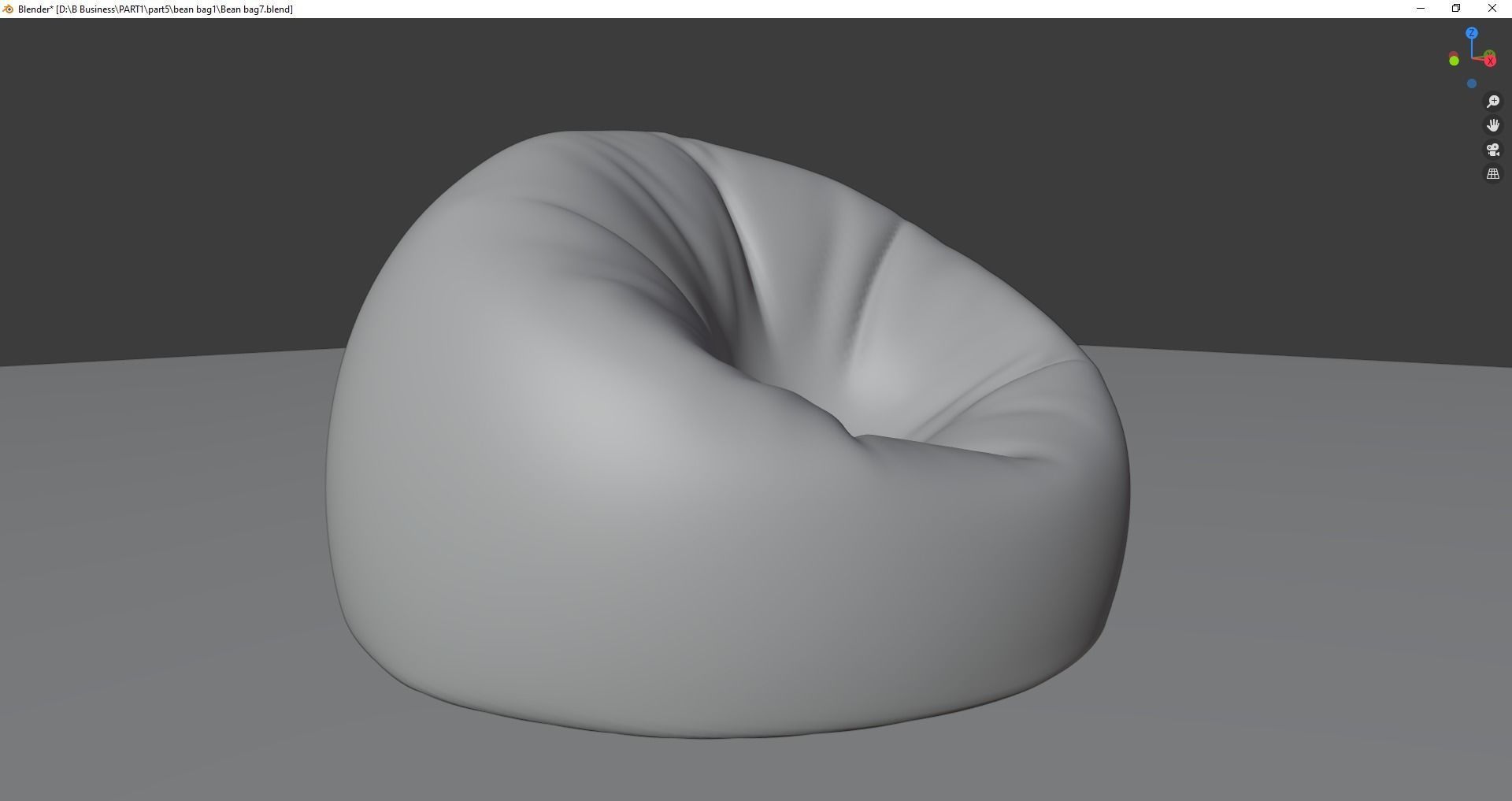 Beanbag bean bag chair 3D model_21