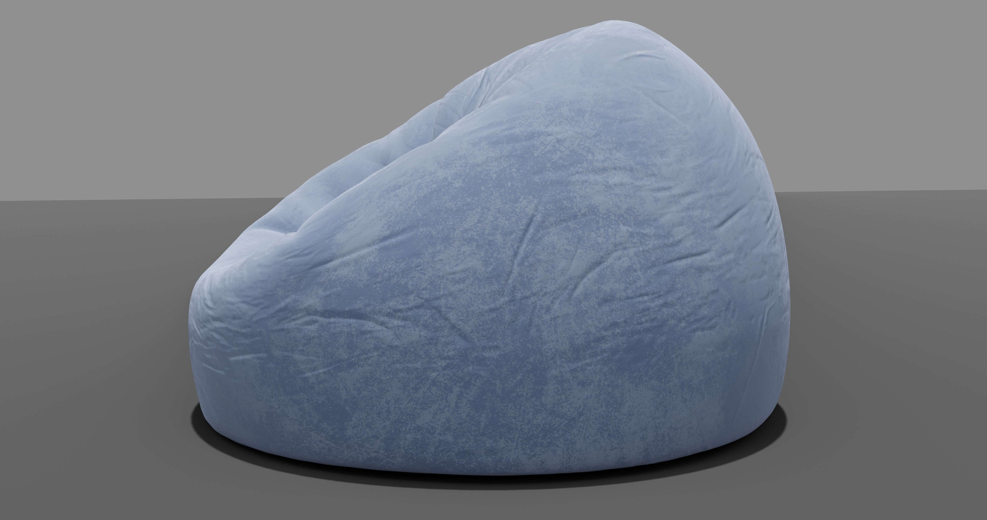 Beanbag bean bag chair 3D model_8