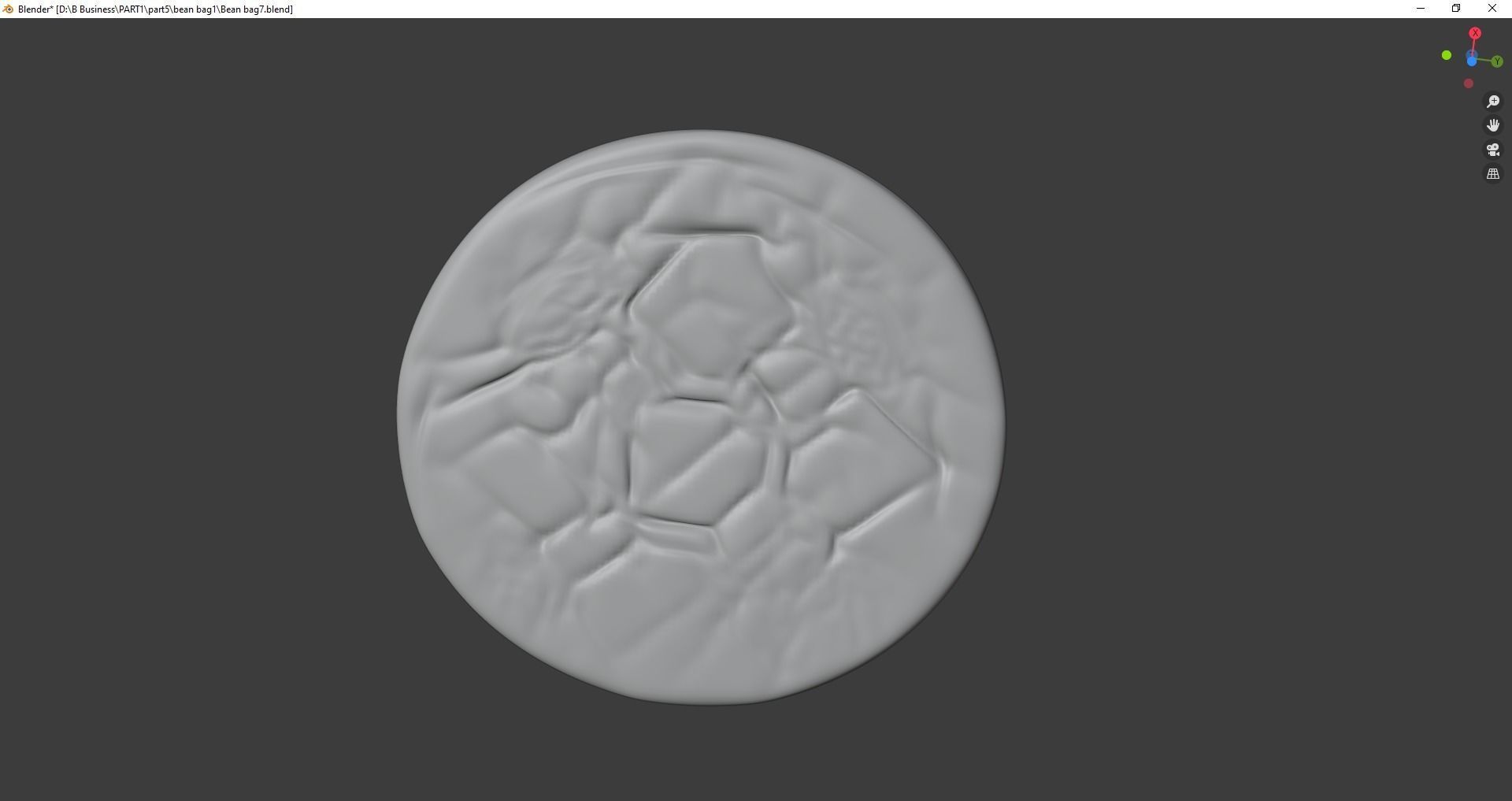 Beanbag bean bag chair 3D model_24