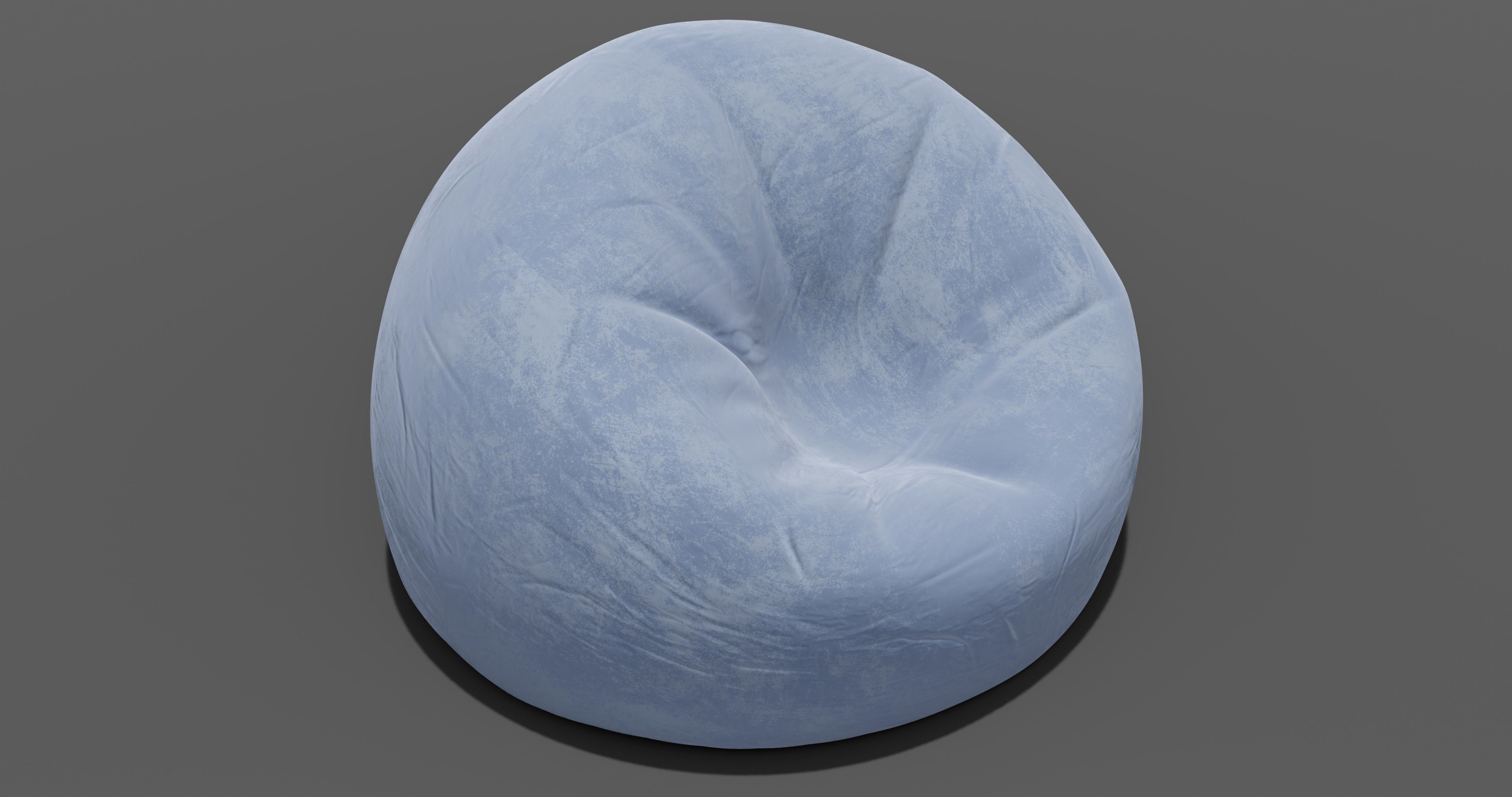 Beanbag bean bag chair 3D model_6