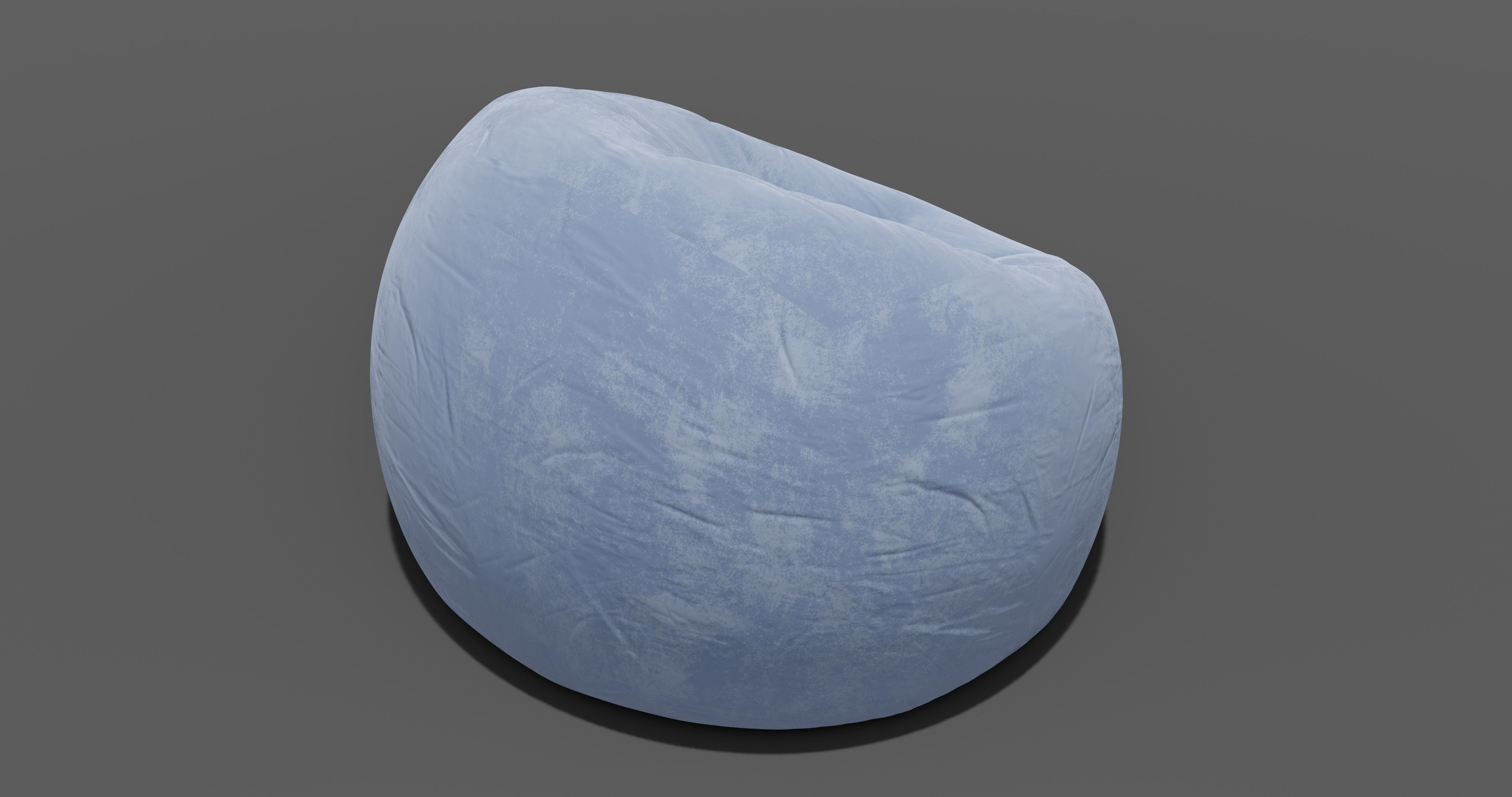 Beanbag bean bag chair 3D model_15