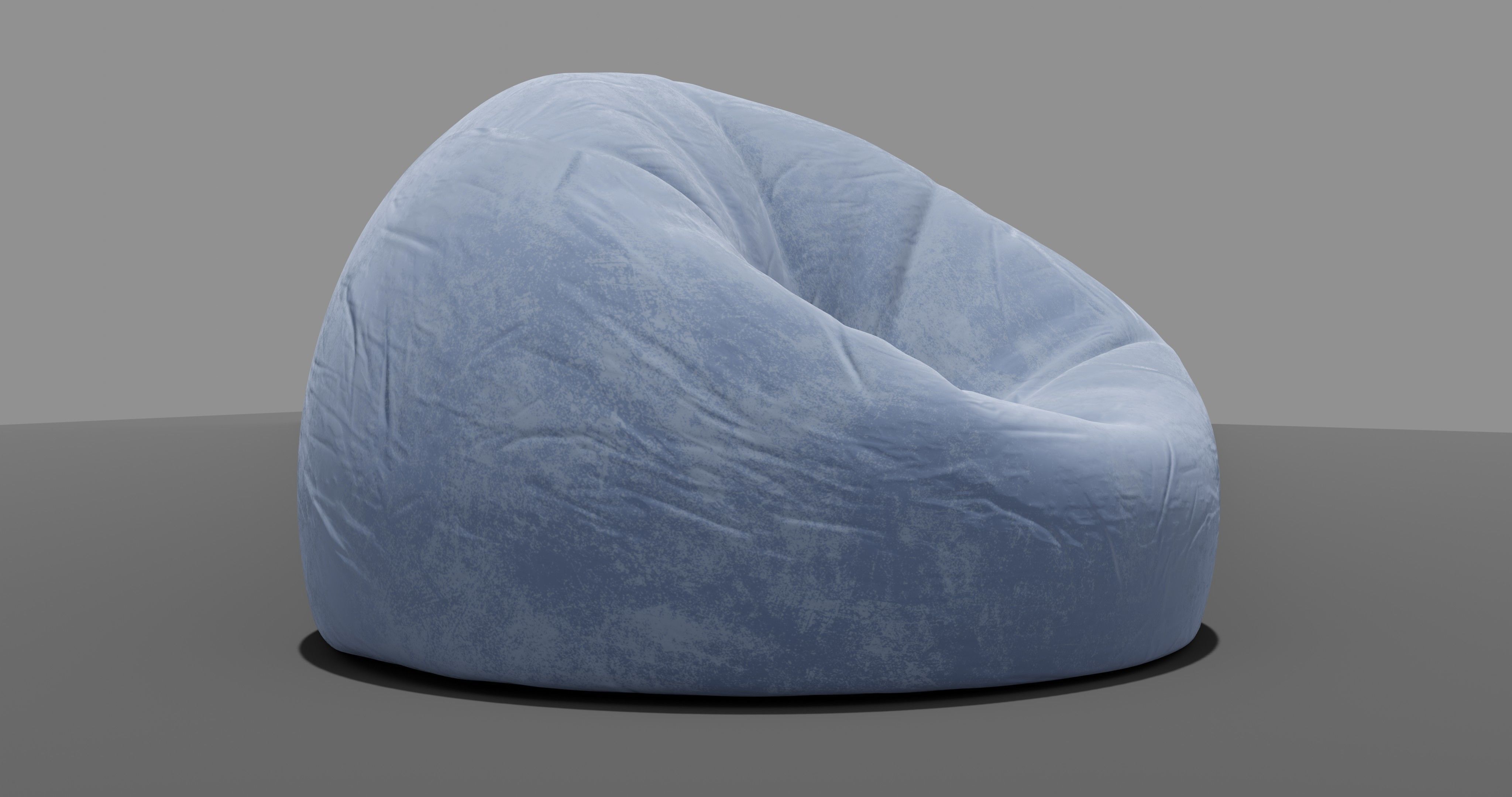 Beanbag bean bag chair 3D model_3