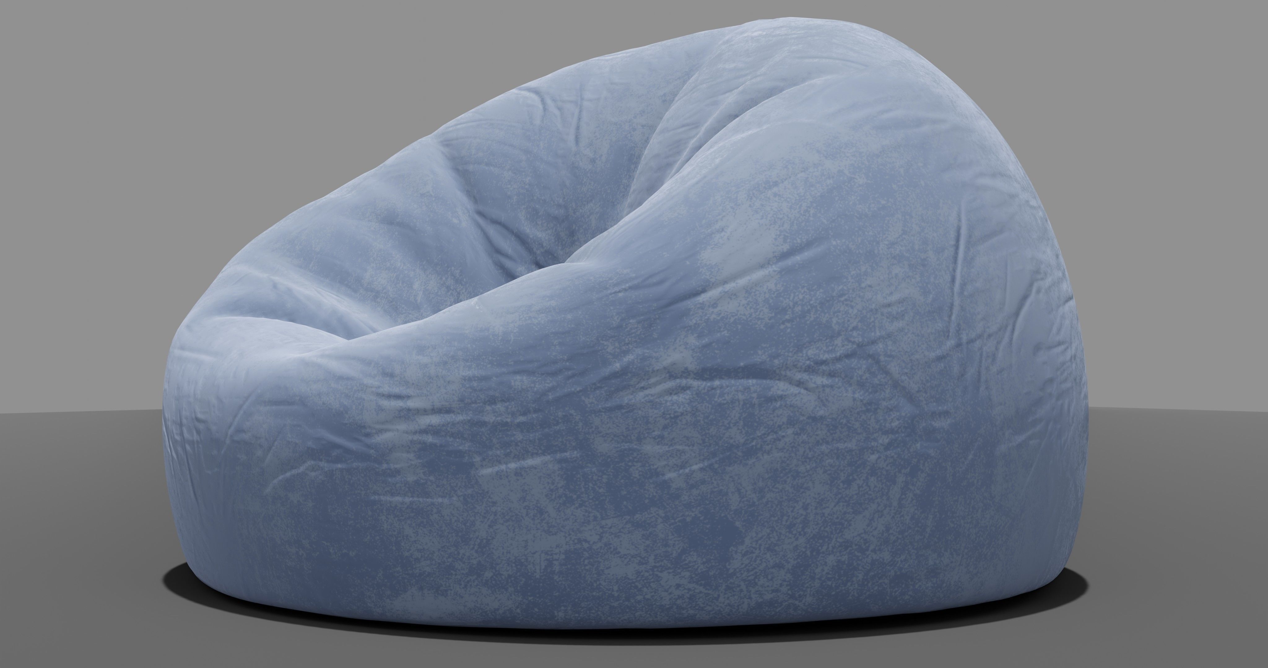 Beanbag bean bag chair 3D model_1