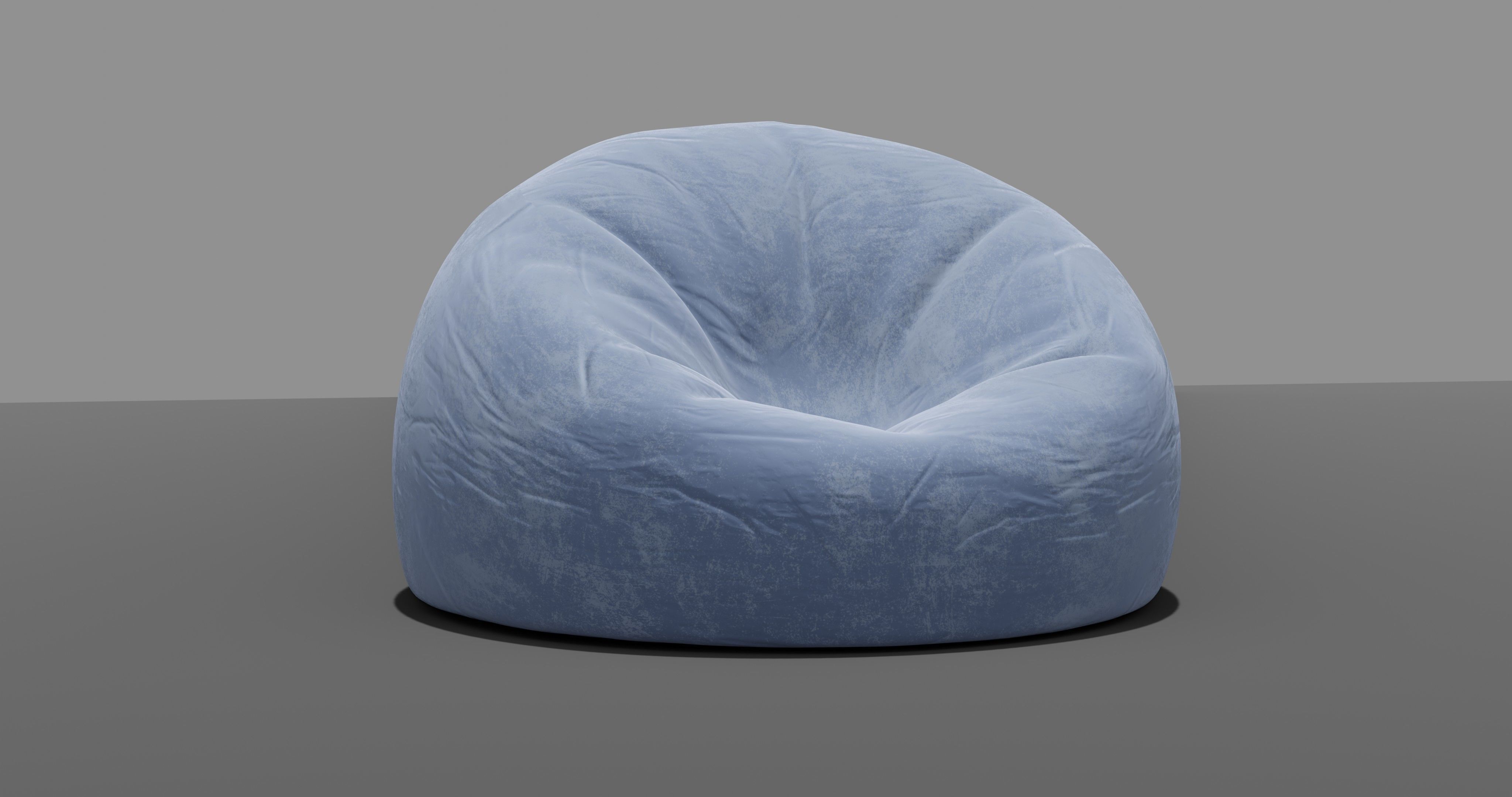 Beanbag bean bag chair 3D model_7