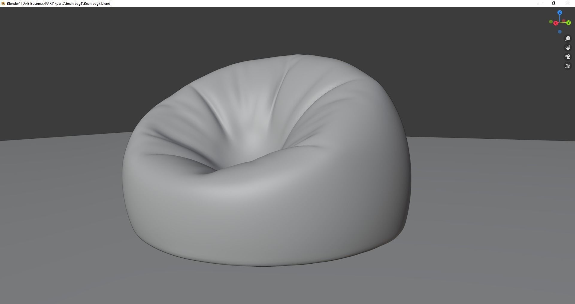 Beanbag bean bag chair 3D model_22