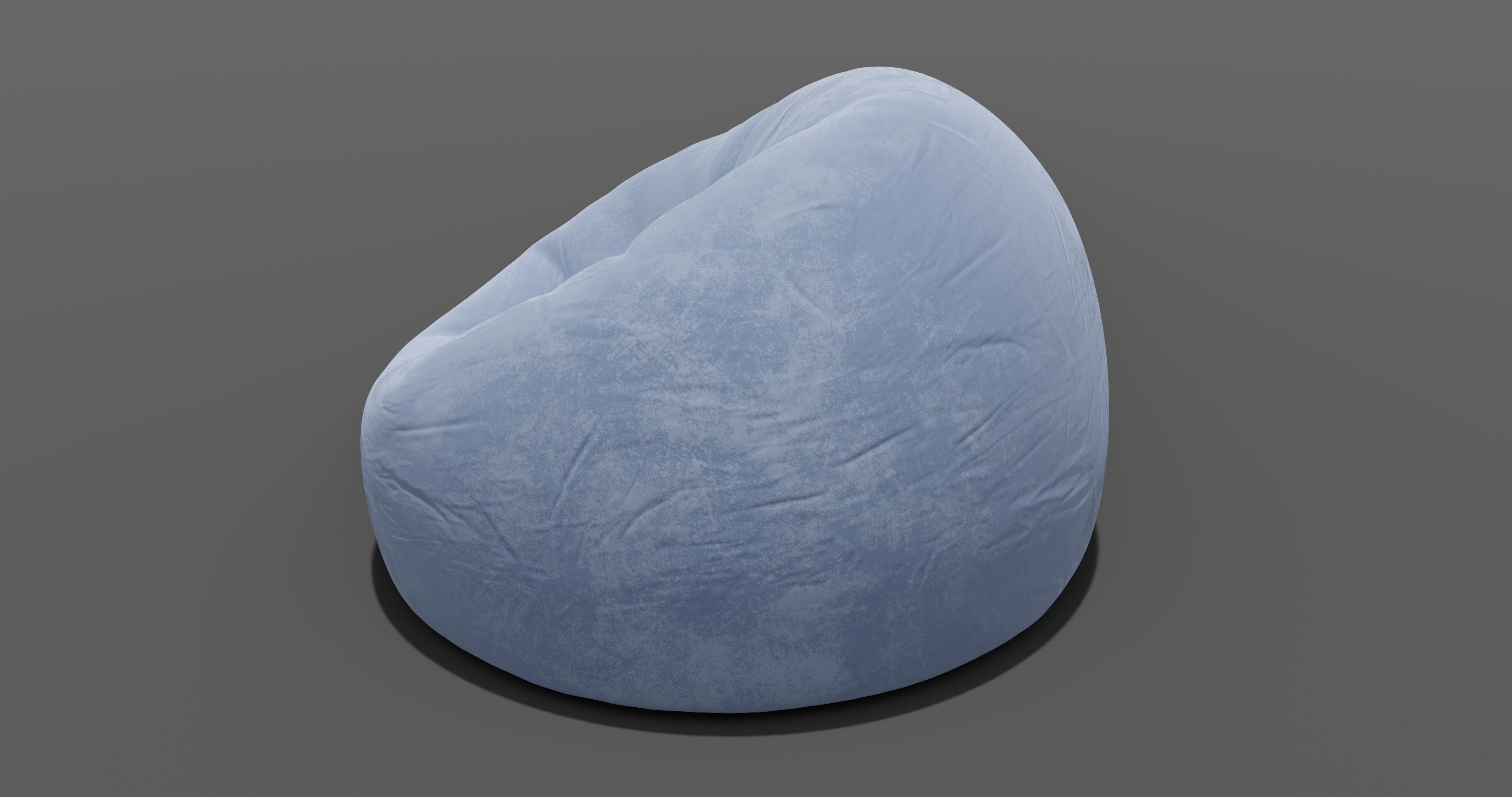 Beanbag bean bag chair 3D model_12