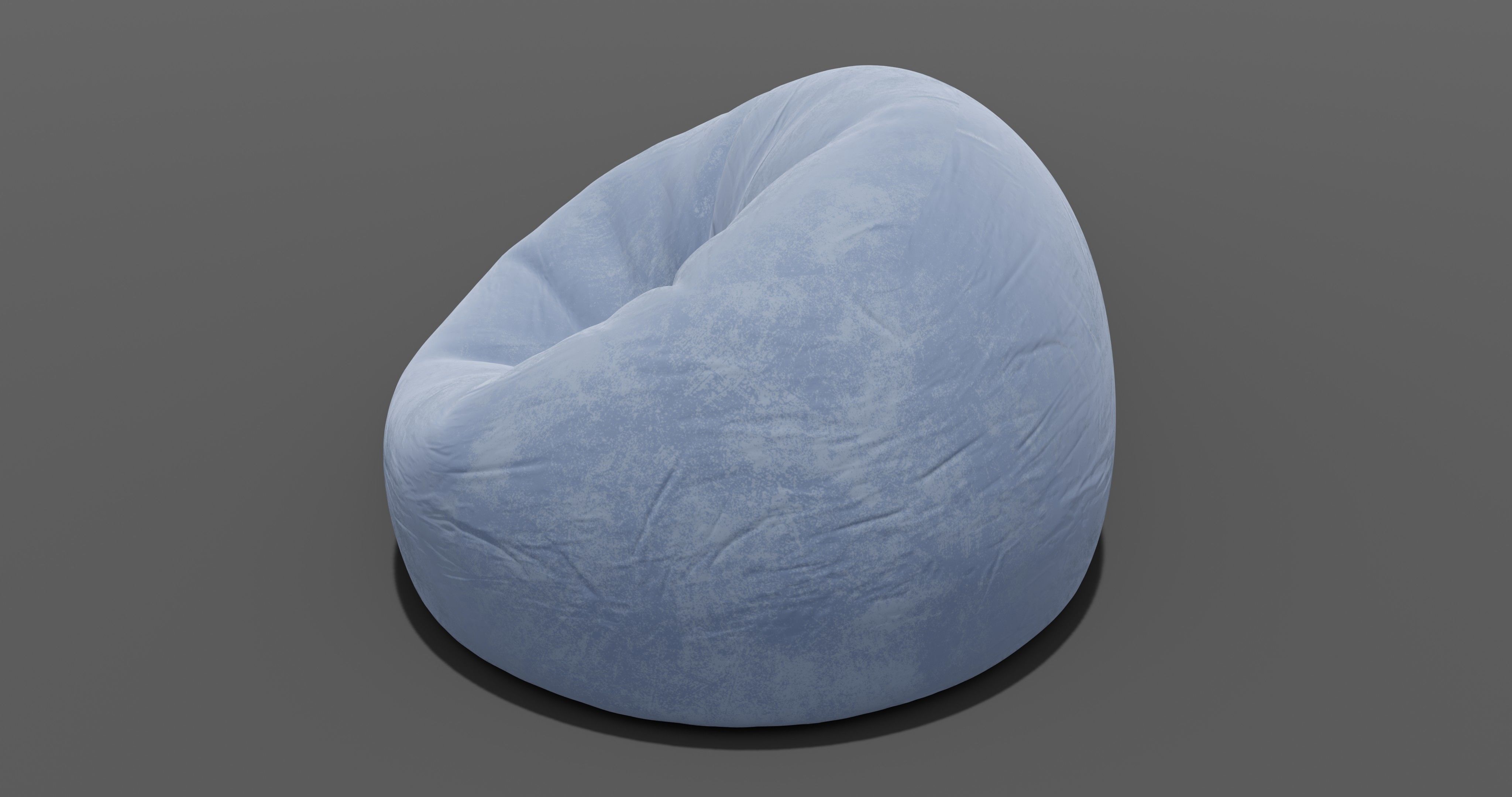 Beanbag bean bag chair 3D model_17