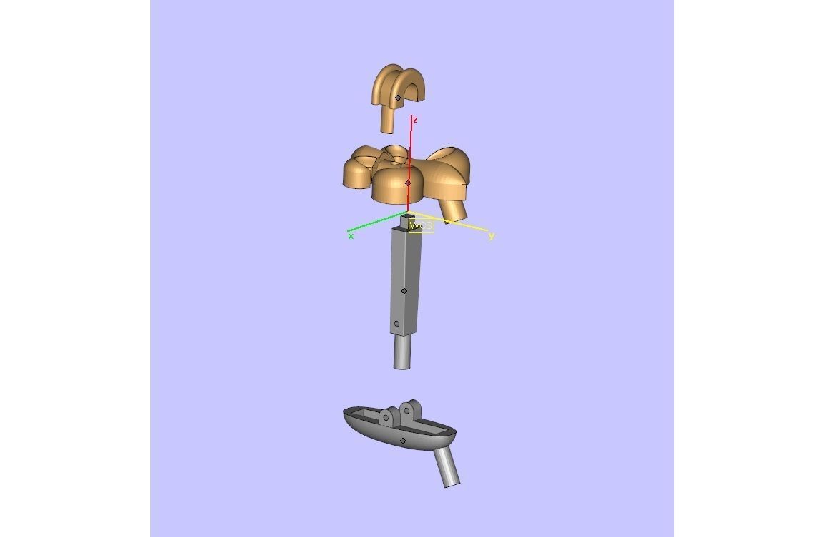 fleur-de-lis cufflinks 3D print model_5