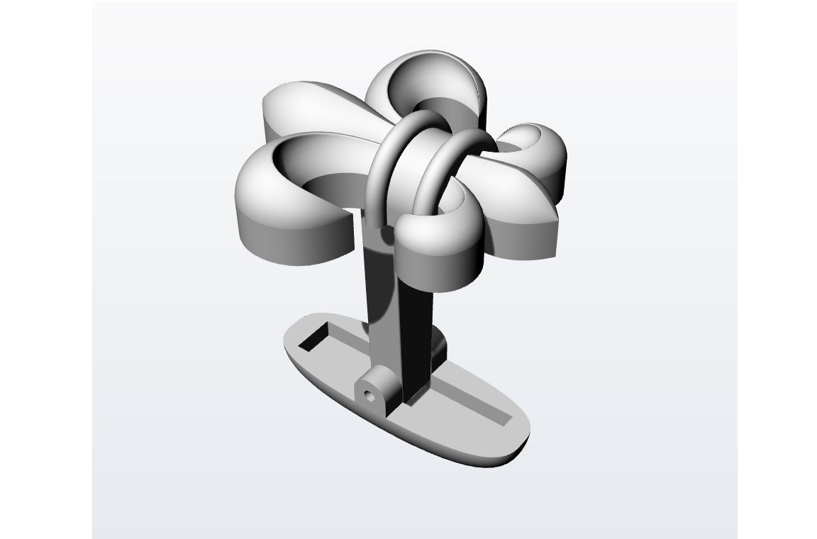 fleur-de-lis cufflinks 3D print model_1