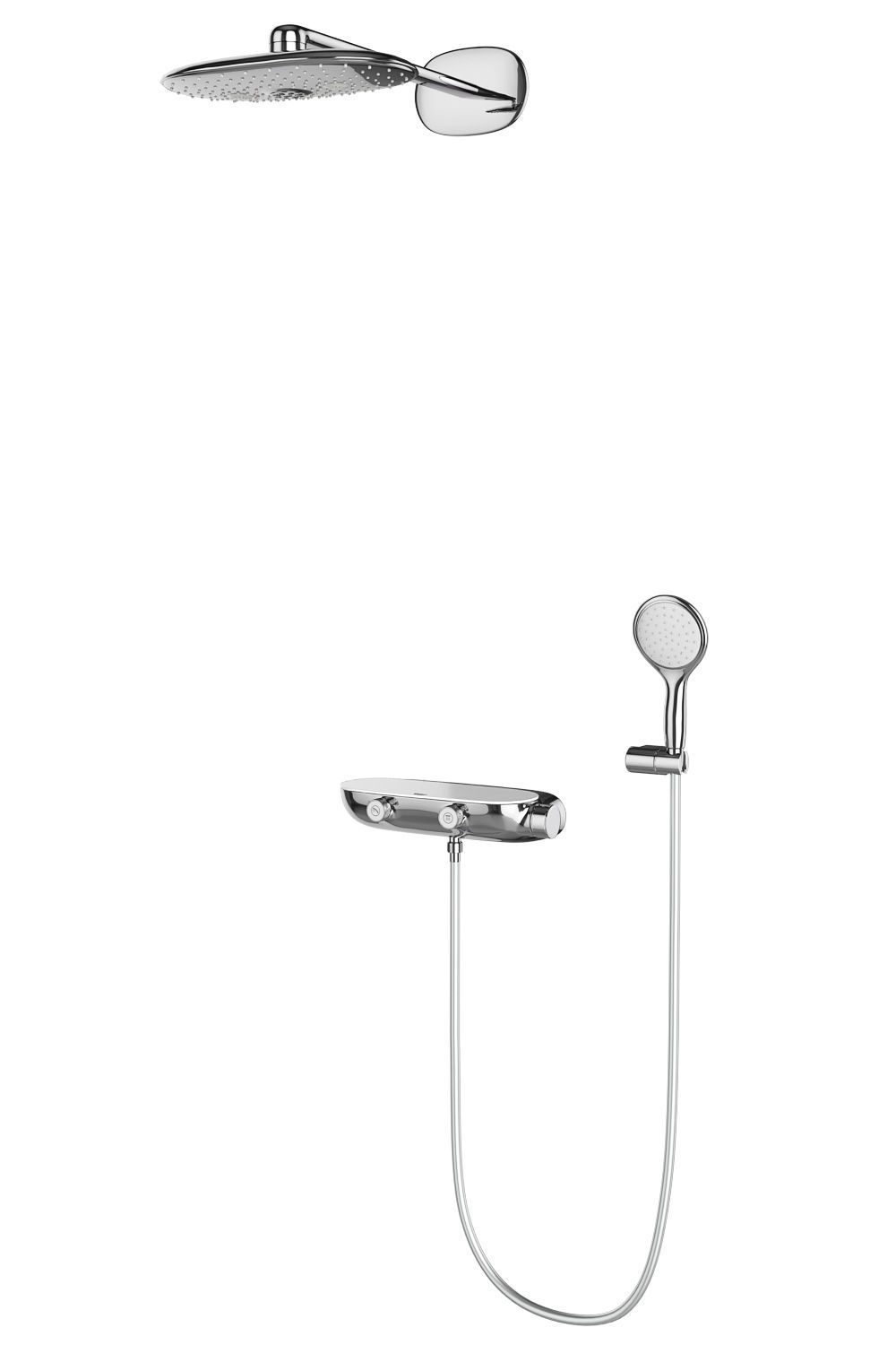 Faucets and shower systems Grohe and Ideal standard set 146 3D model_16