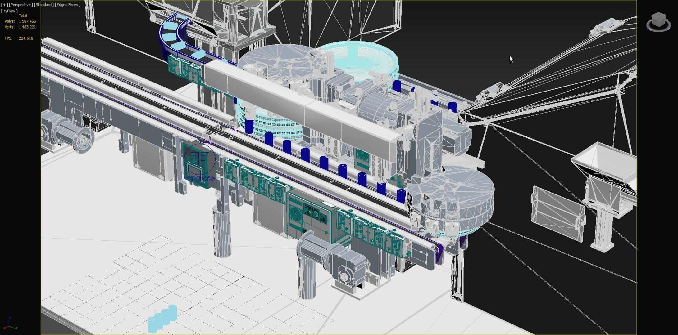 Lithium ion battery factory 3d scene 3D model_3