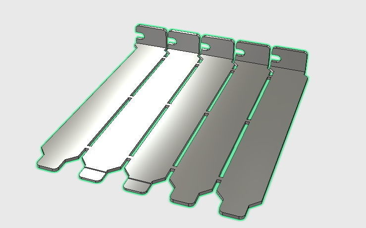 Standard PCI Express Input Output bracket Free 3D print model_1