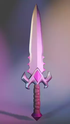 A beautiful sword with a crystal