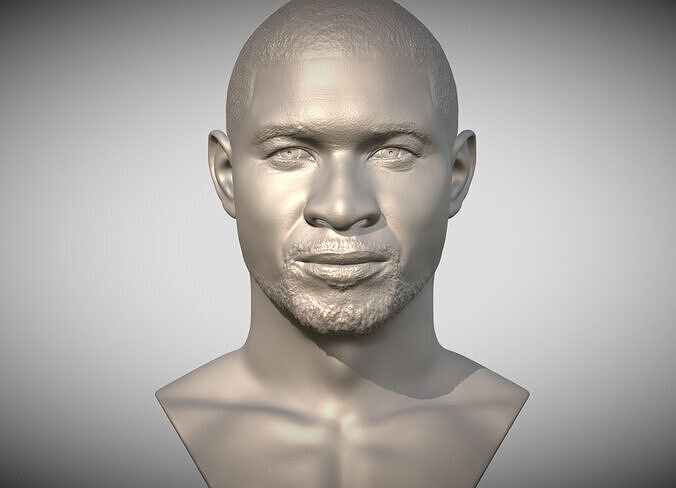 Usher bust for 3D printing 3D print model