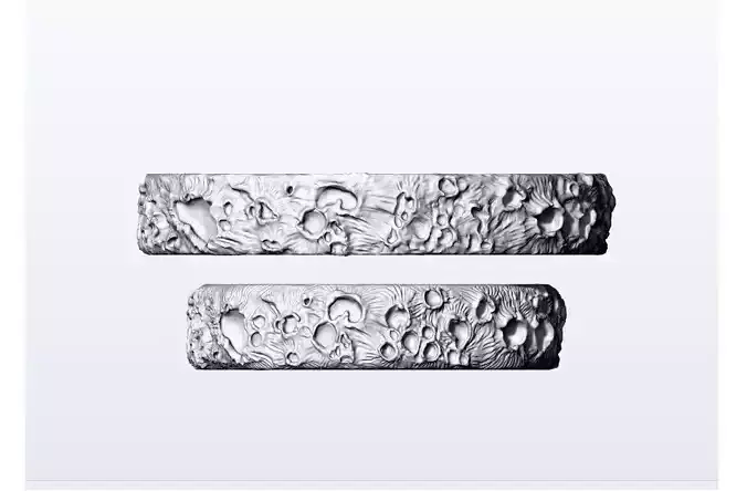 moon wedding rings  2 pieces