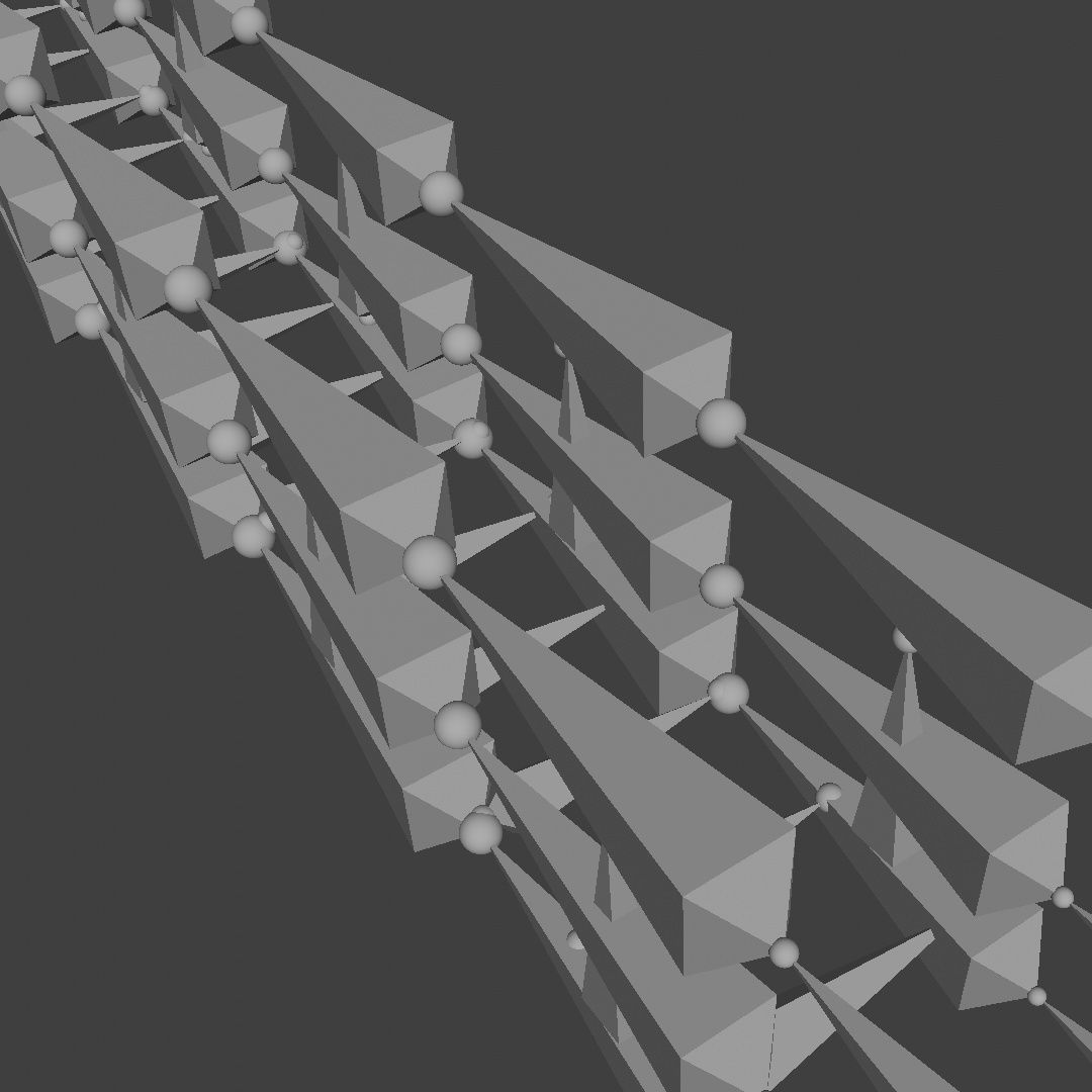 Suspension rope bridge animated Low-poly 3D model_18