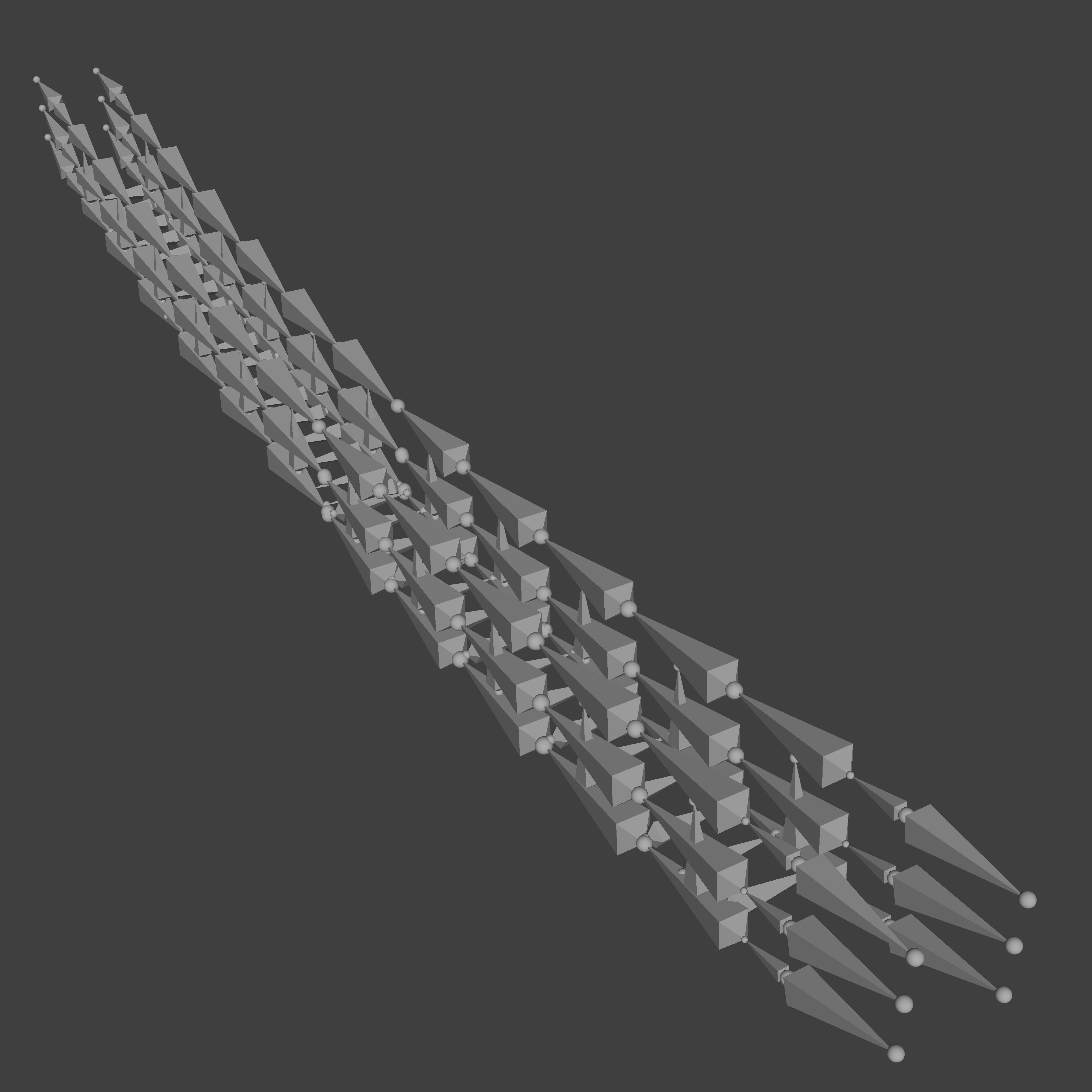 Suspension rope bridge animated Low-poly 3D model_19