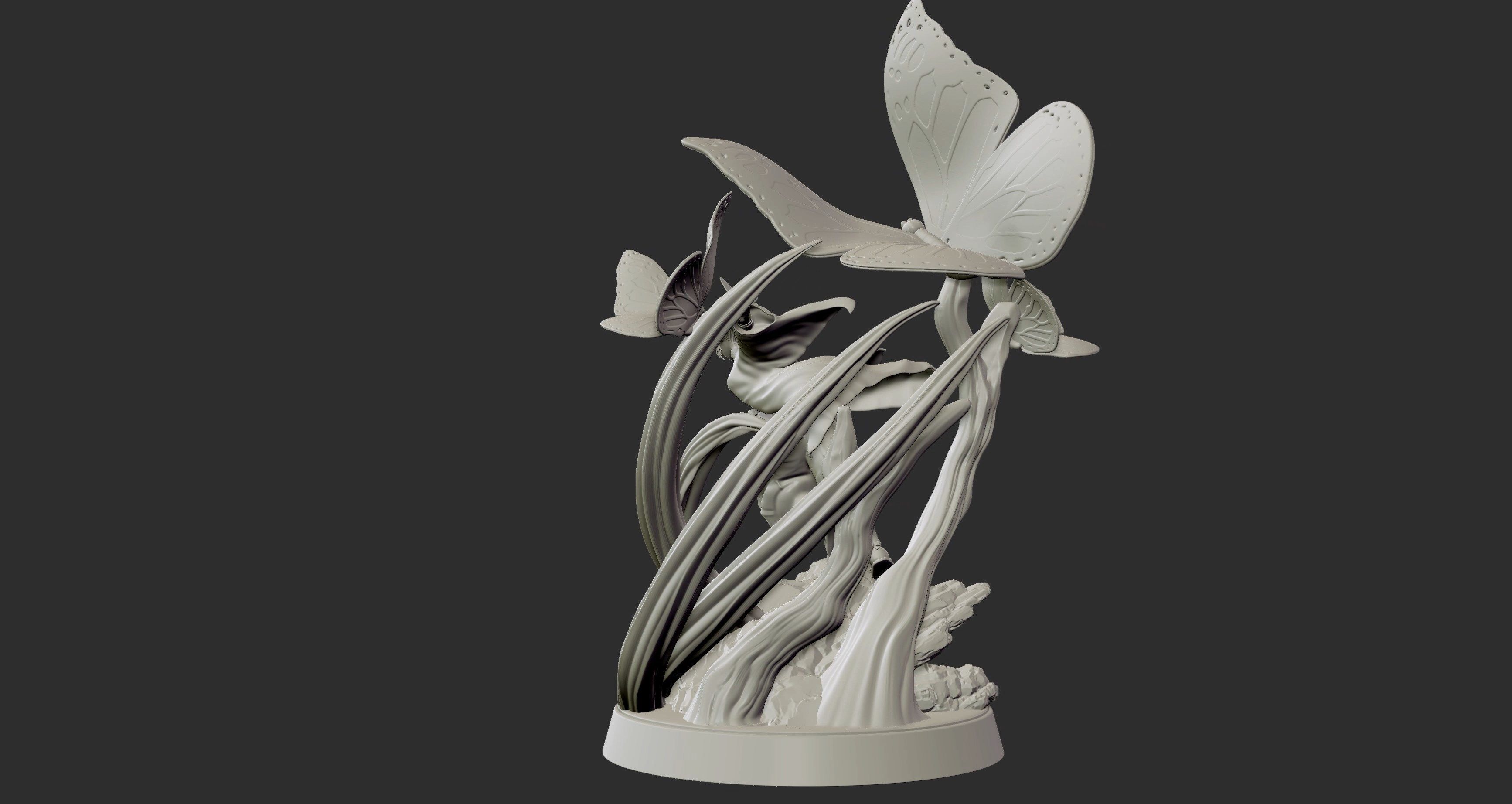 Shinobu Kocho - Demon Slayer 3d print figure statue 3D print model_11