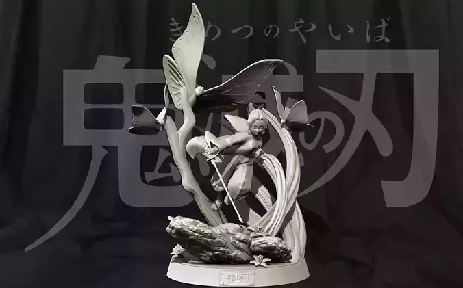 Shinobu Kocho - Demon Slayer 3d print figure statue 3D print model