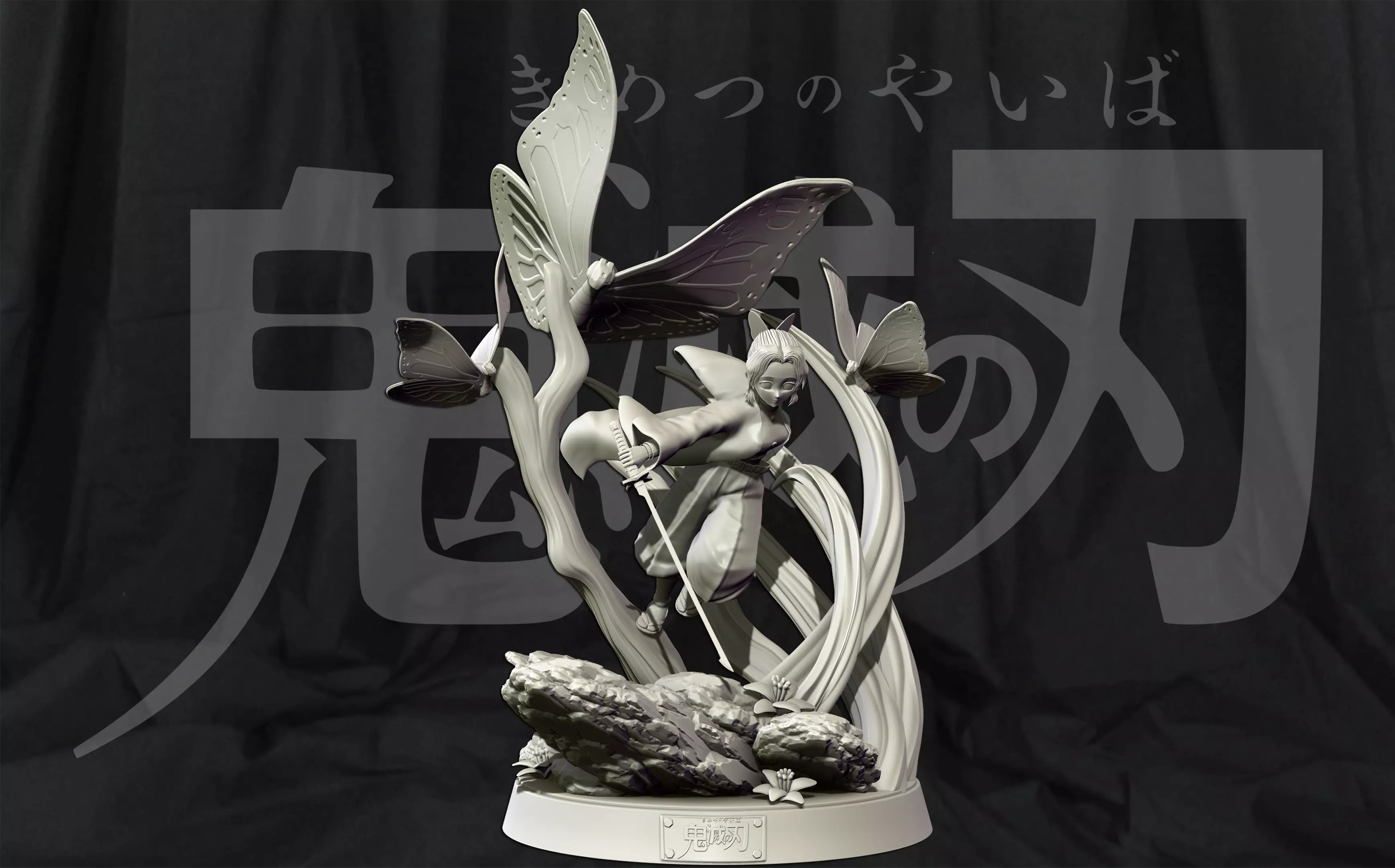 Shinobu Kocho - Demon Slayer 3d print figure statue 3D print model_0
