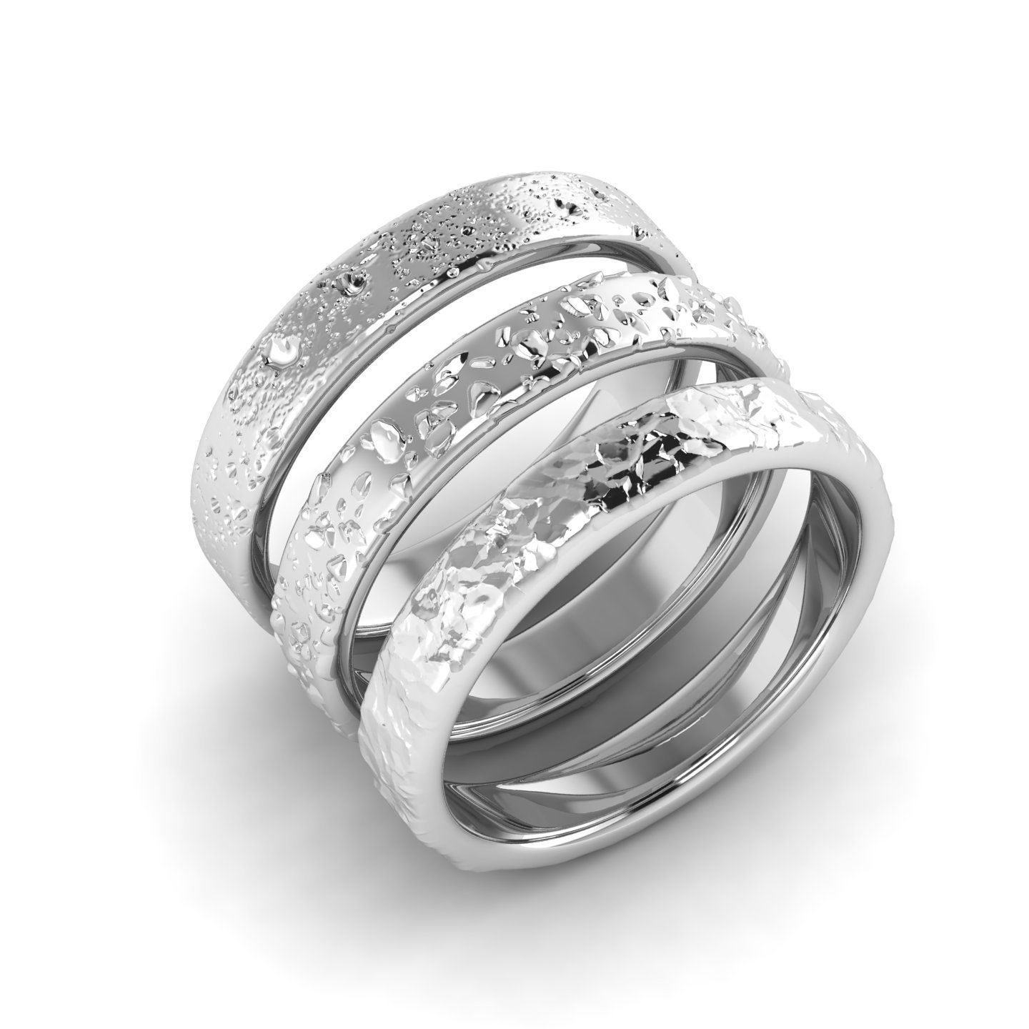 Ring Rock Texture Set 3D model 3D printable | CGTrader