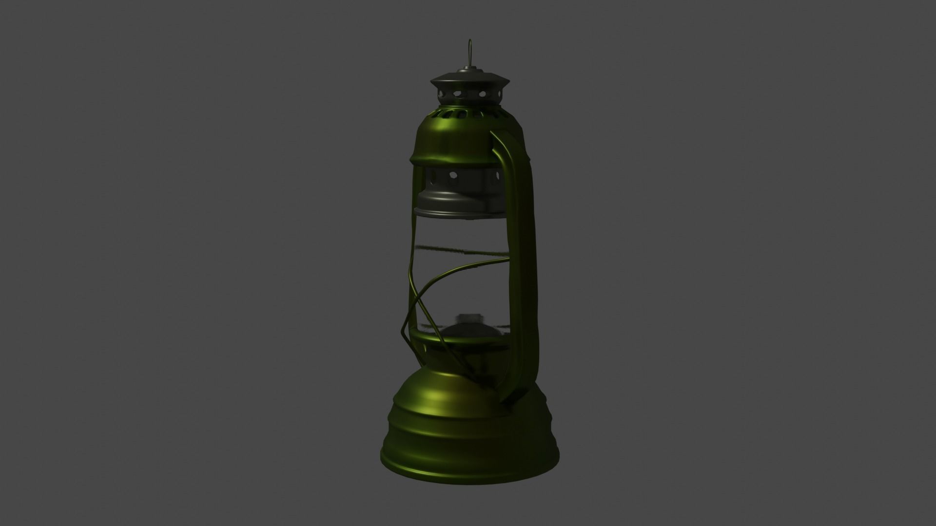 Gaslight lamp Low-poly 3D model_1